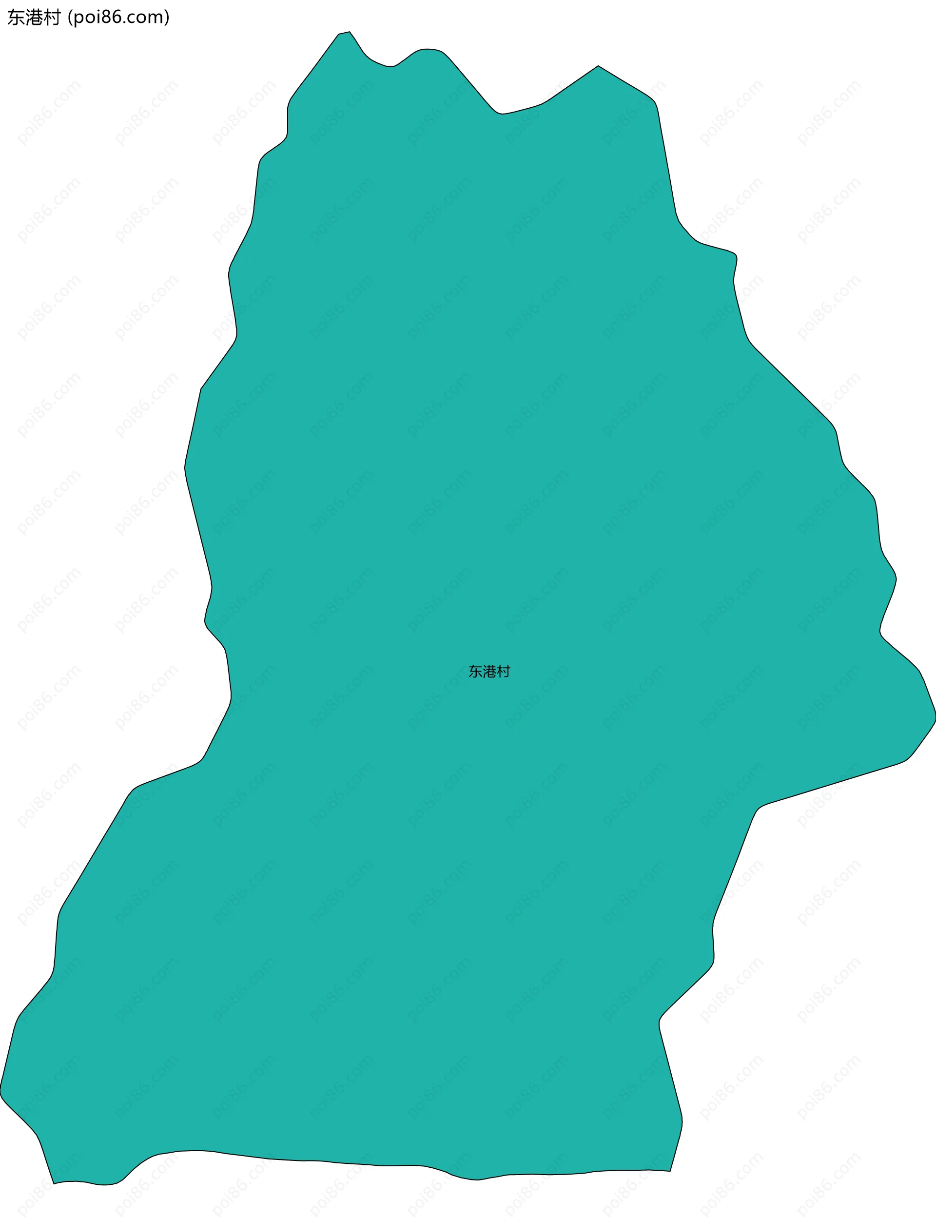 东港村边界地图