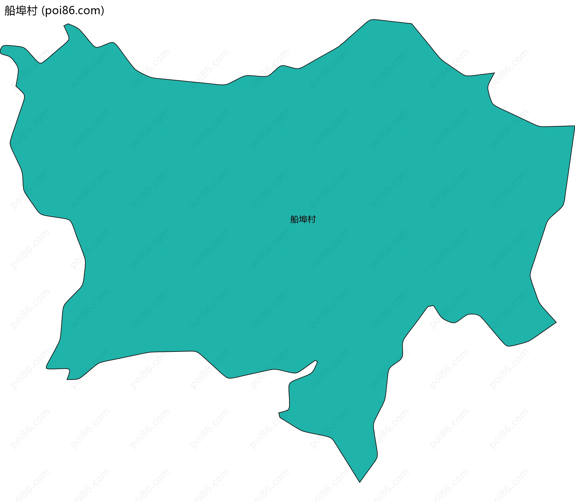 船埠村边界地图