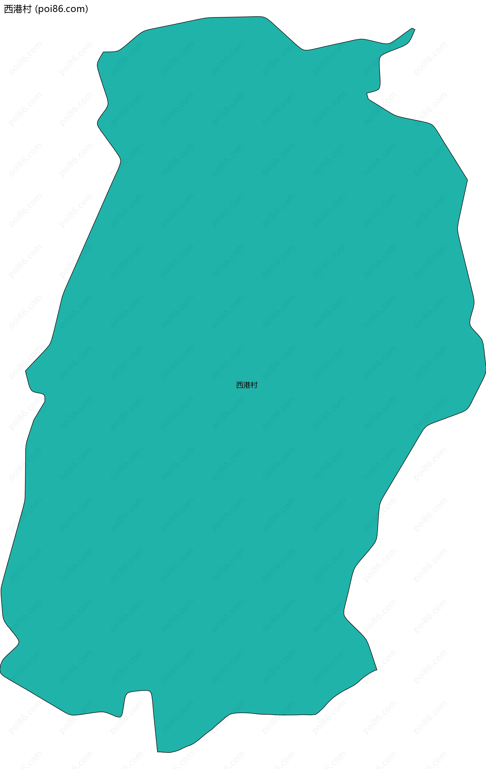 西港村边界地图