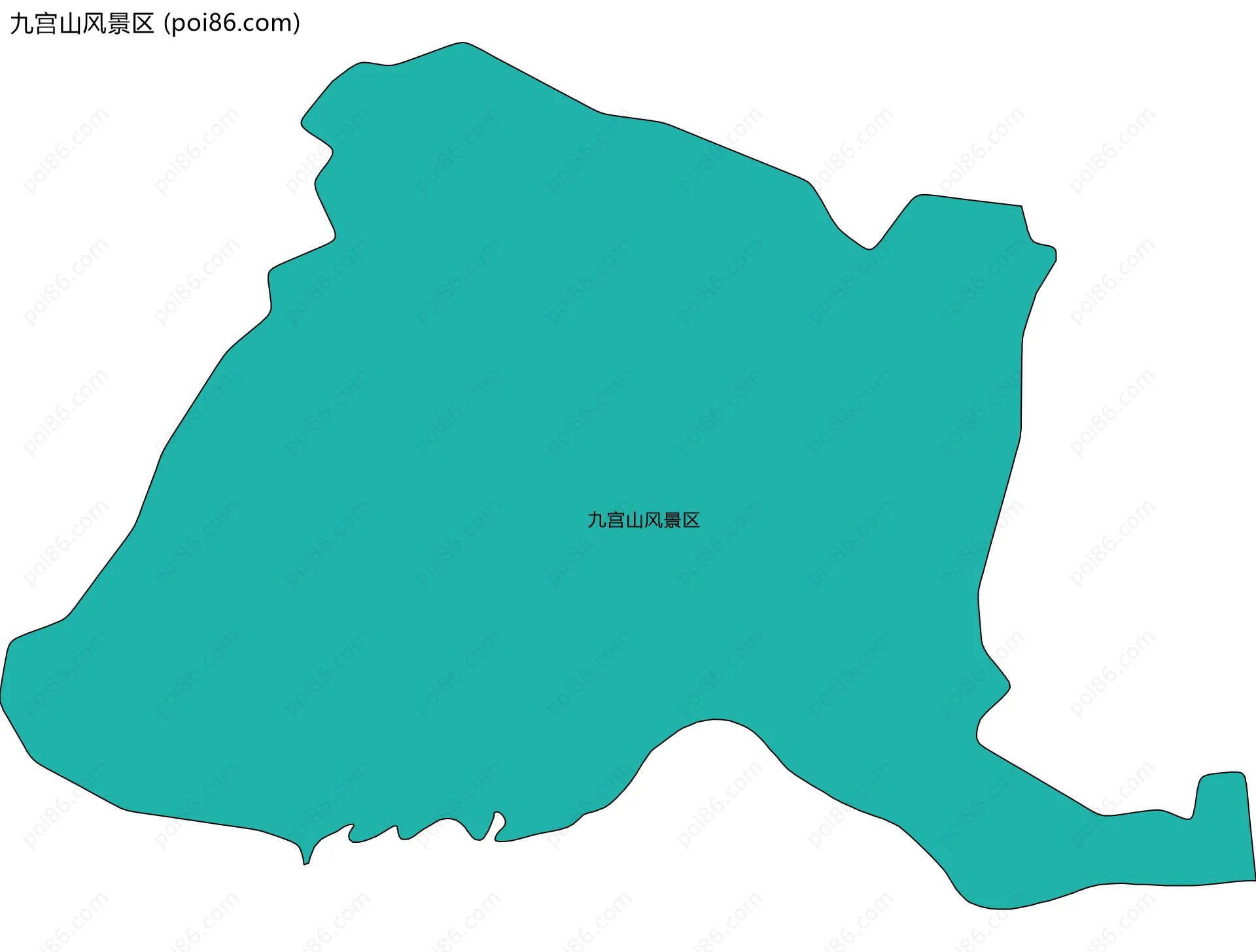 九宫山风景区边界地图