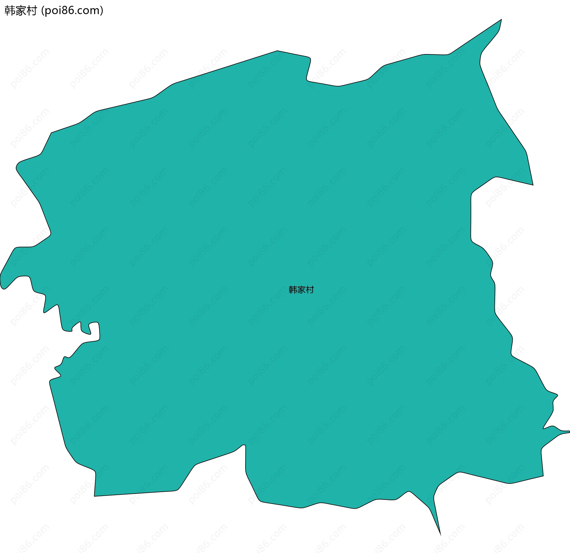 韩家村边界地图