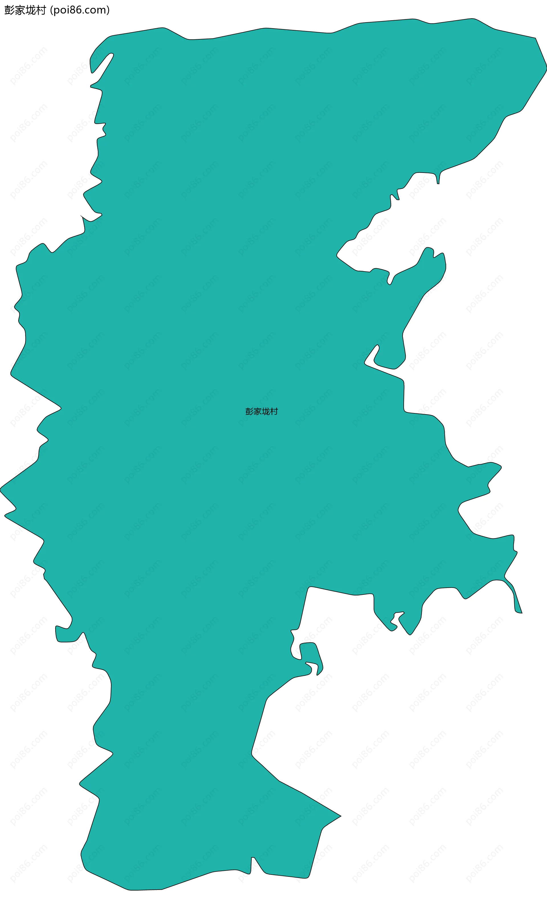 彭家垅村边界地图