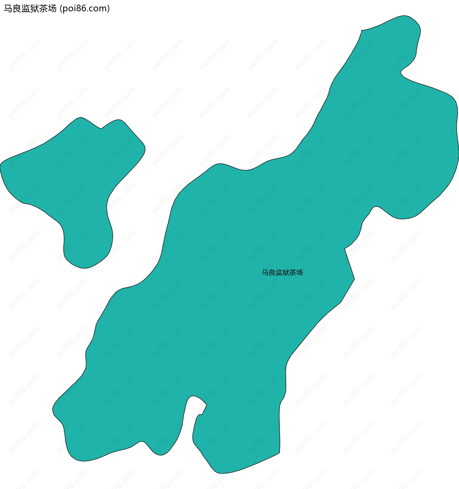马良监狱茶场边界地图
