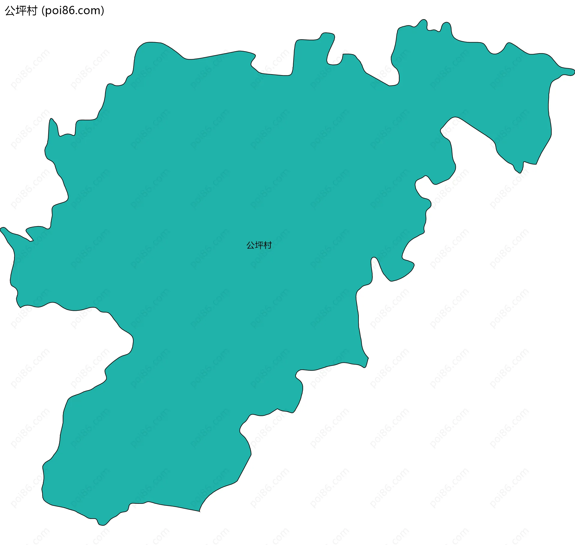 公坪村边界地图