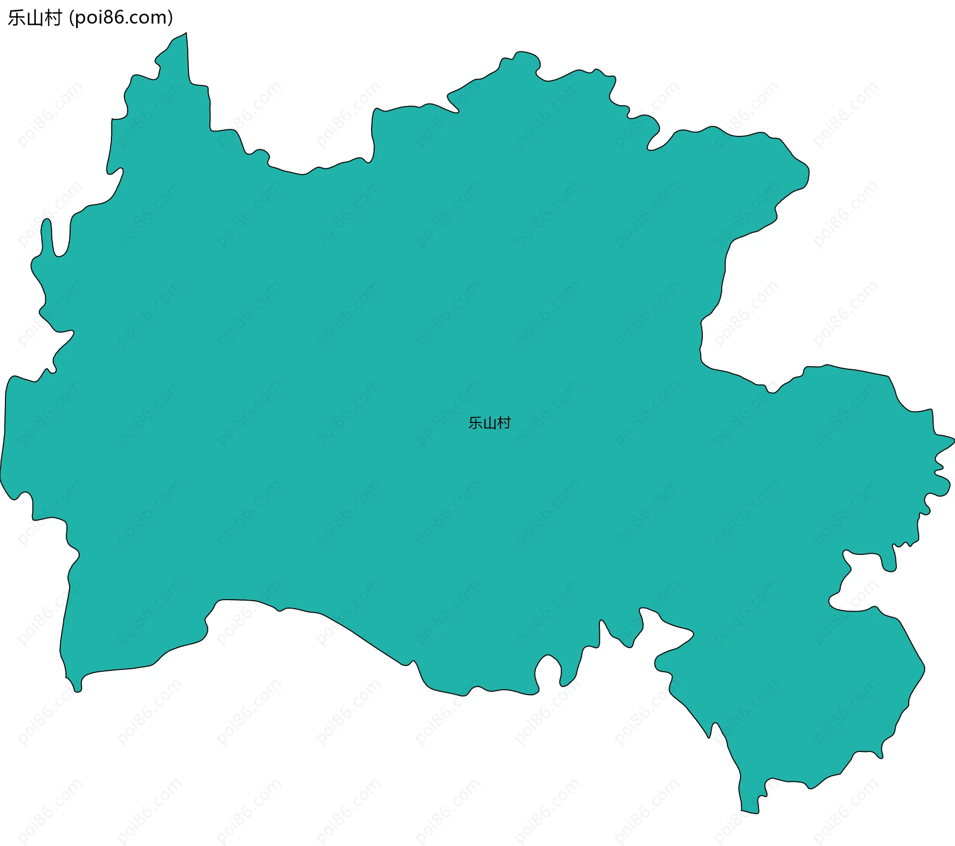 乐山村边界地图