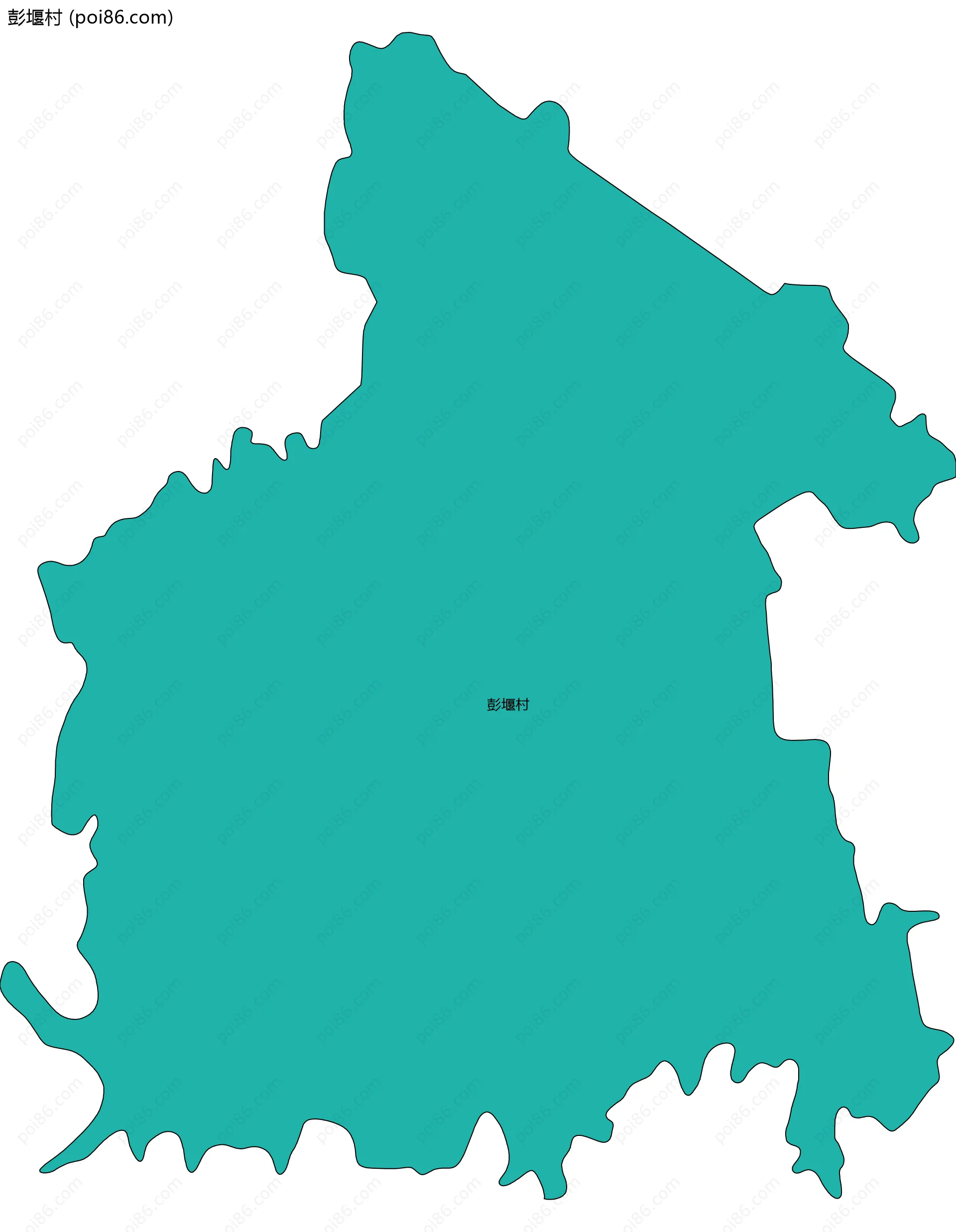 彭堰村边界地图