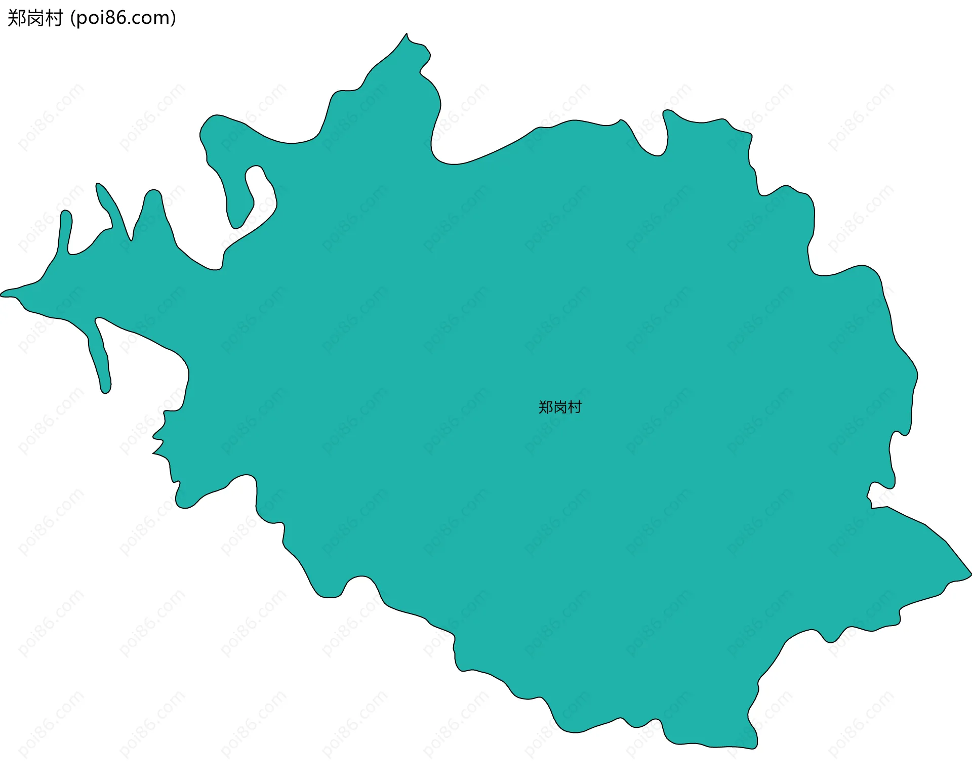 郑岗村边界地图