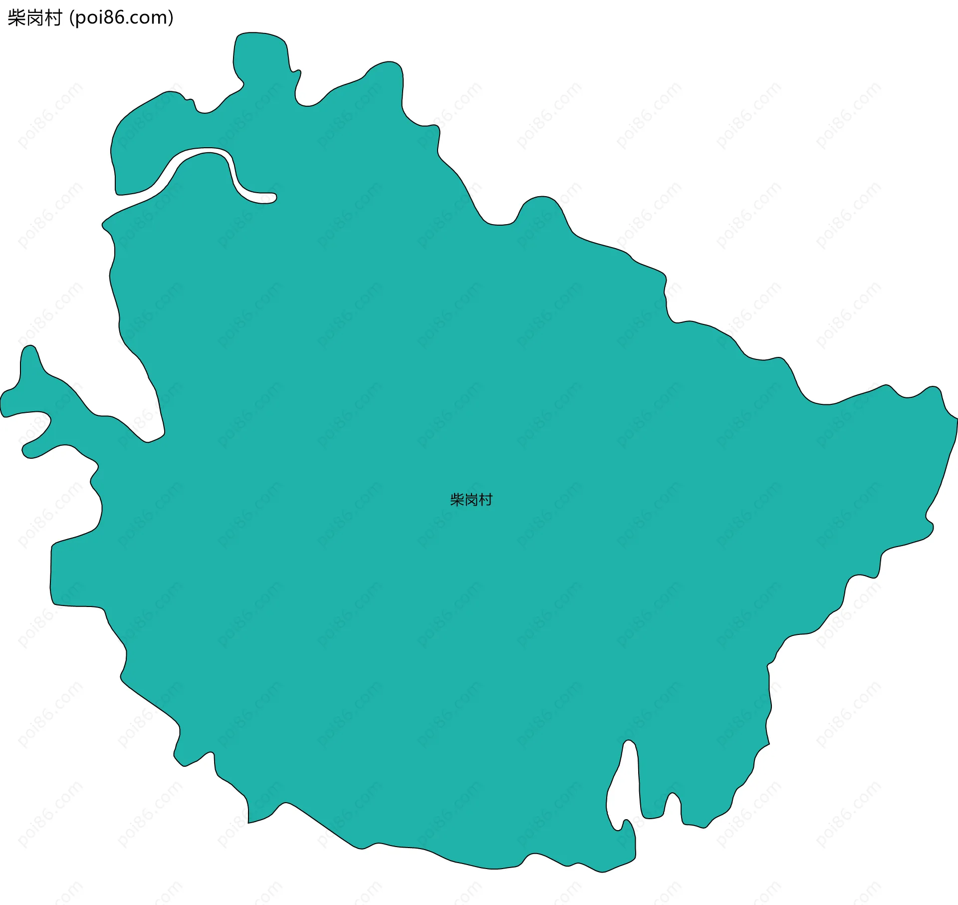 柴岗村边界地图