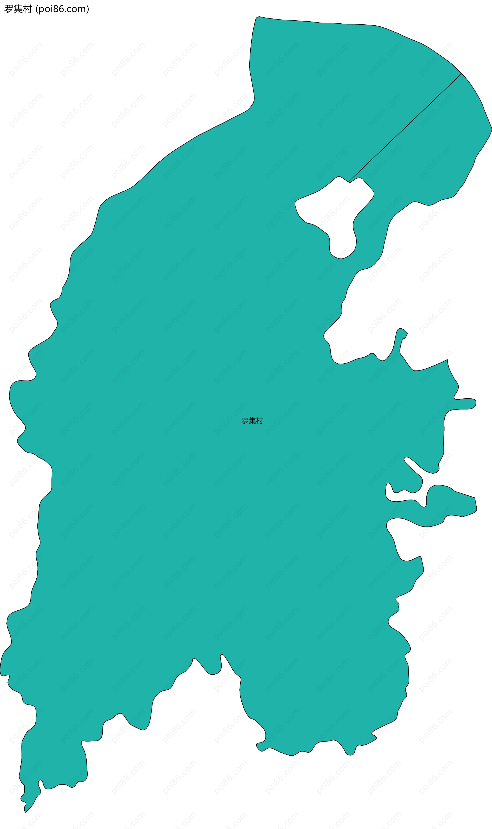 罗集村边界地图