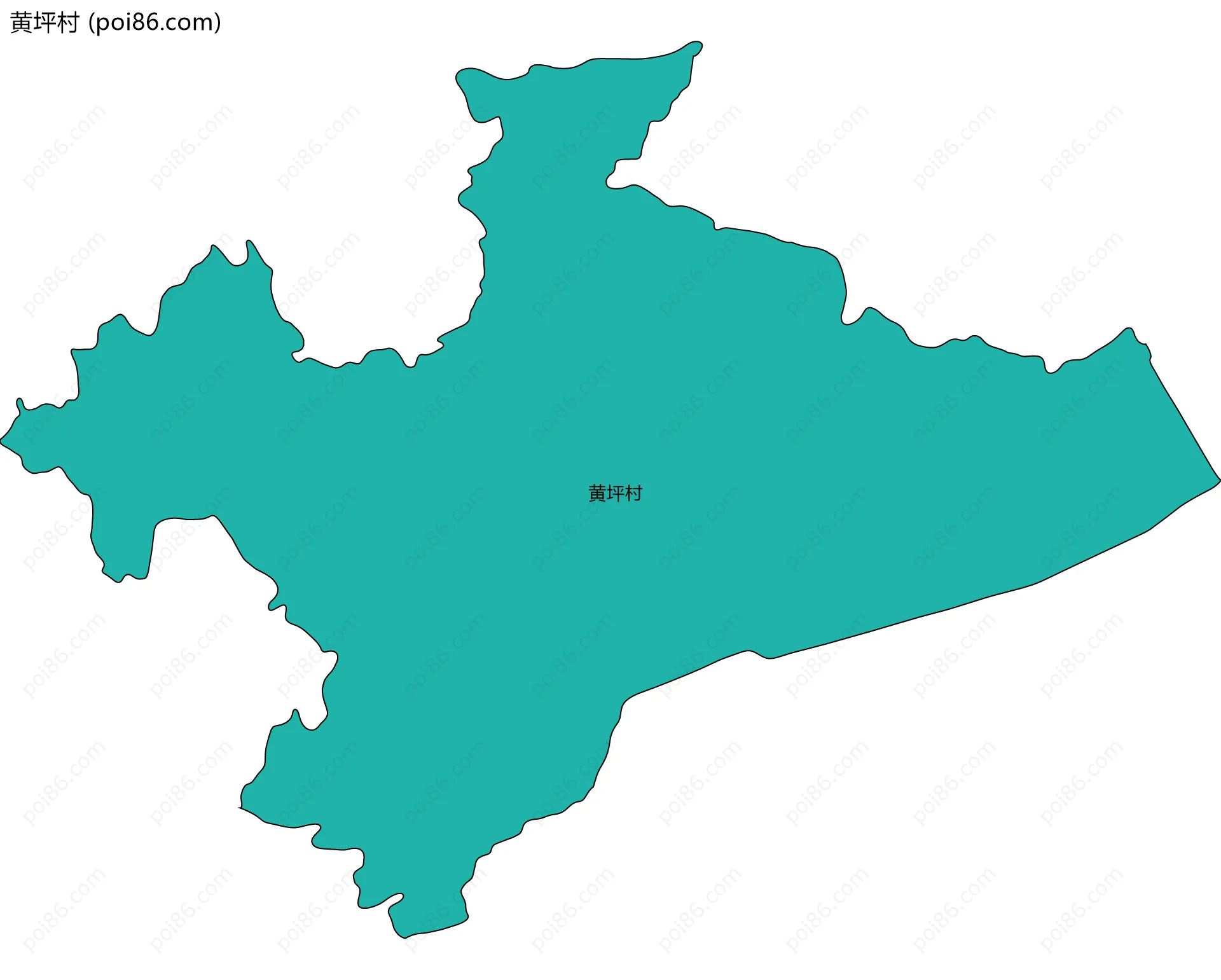 黄坪村边界地图