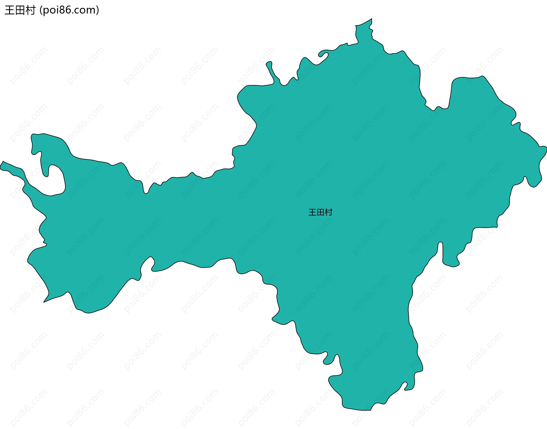 王田村边界地图