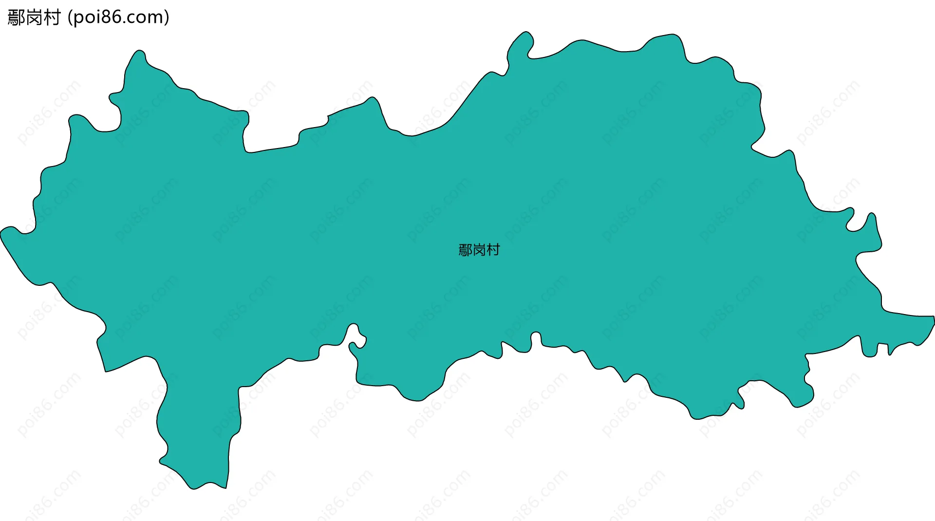 鄢岗村边界地图