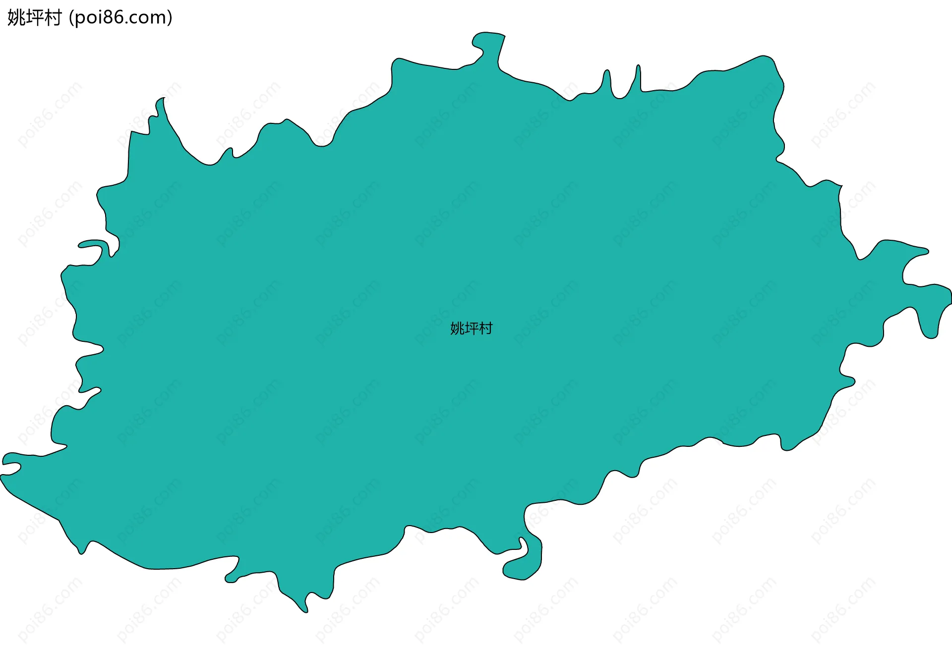 姚坪村边界地图