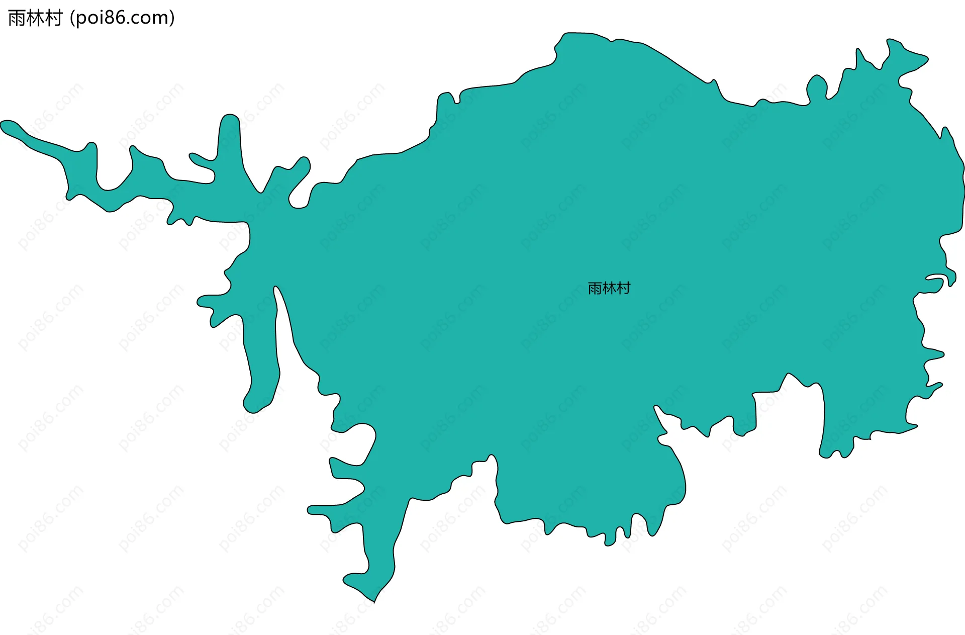 雨林村边界地图