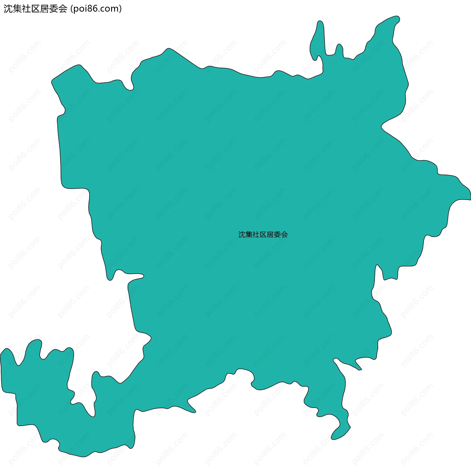 沈集社区居委会边界地图