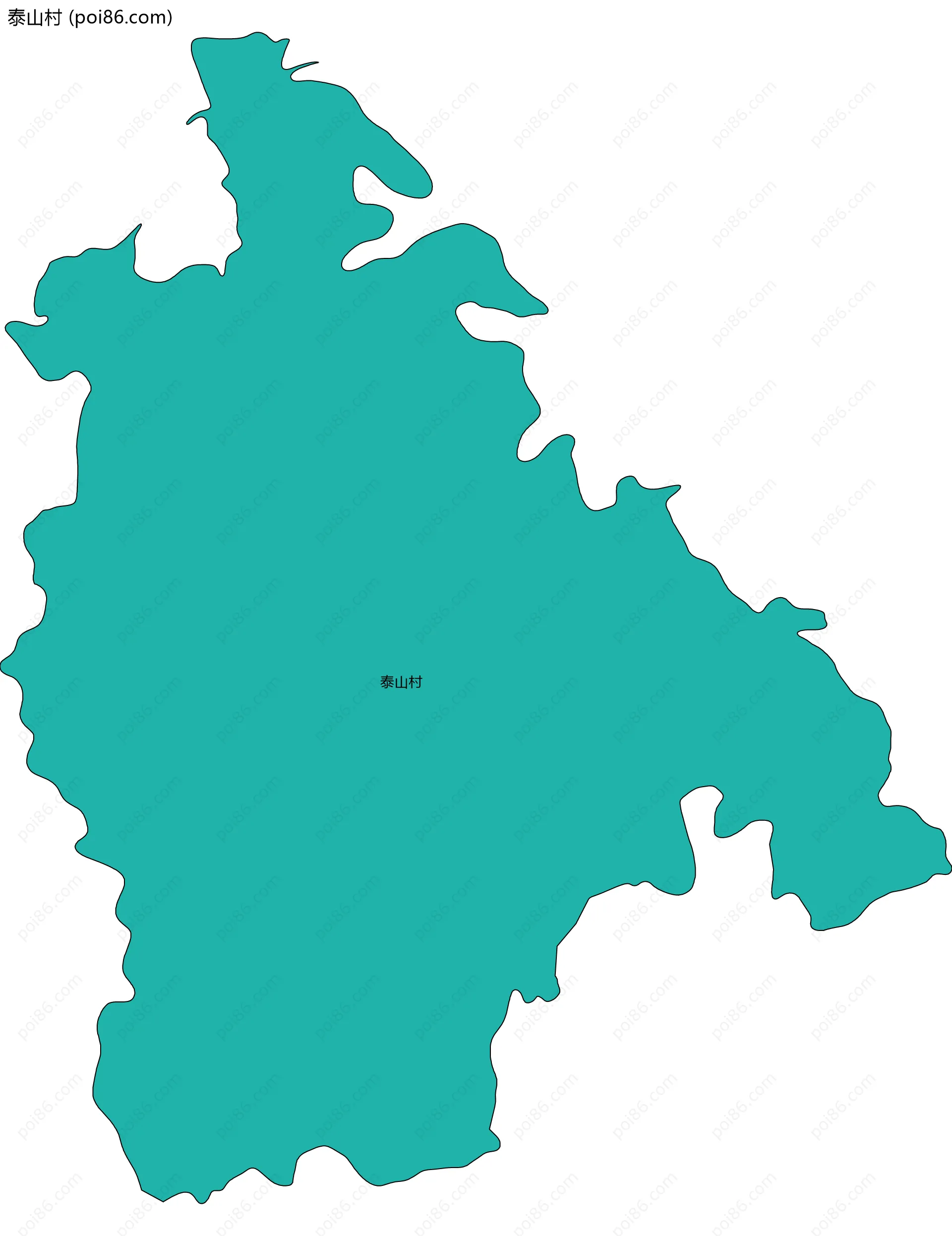 泰山村边界地图