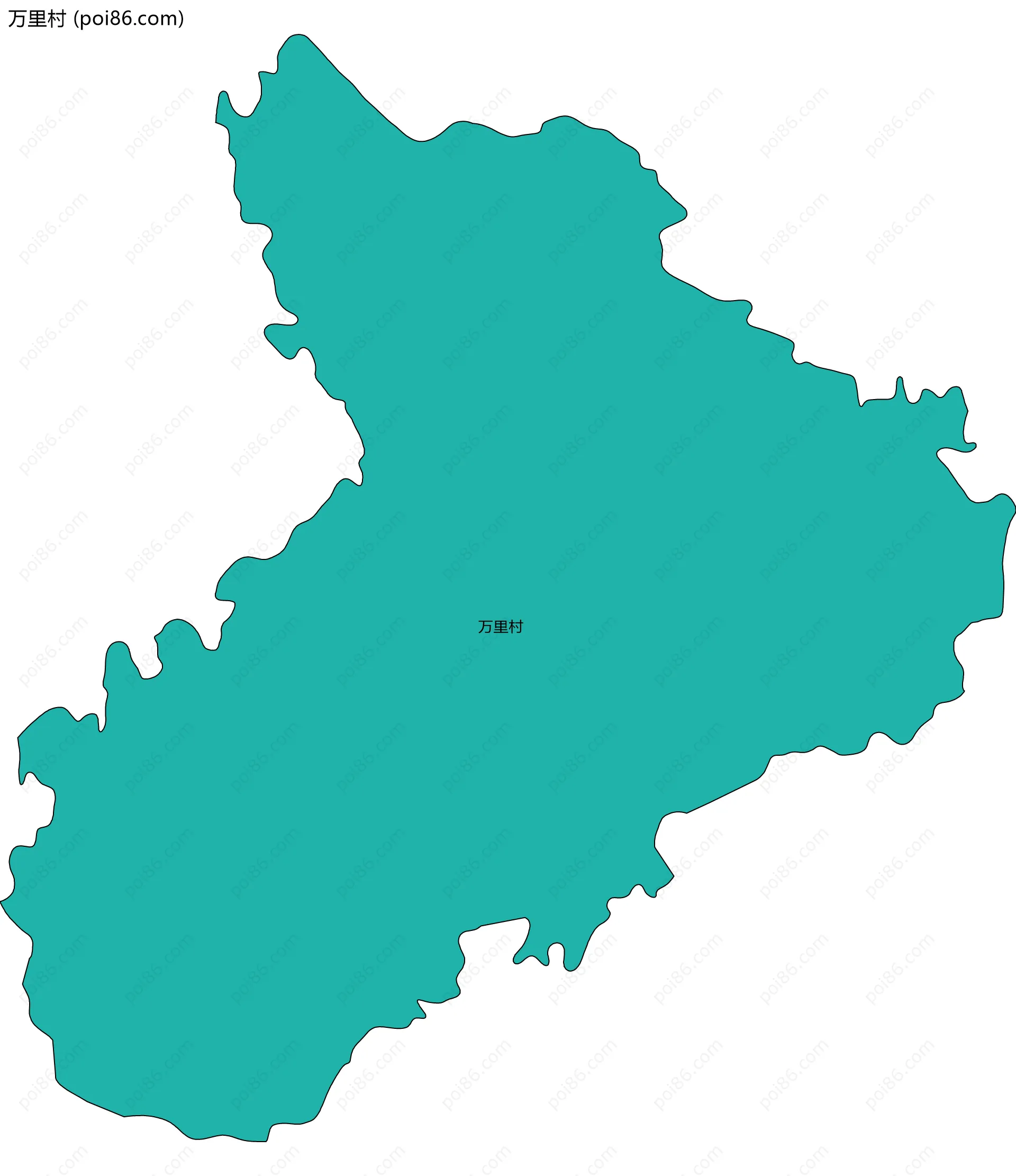 万里村边界地图