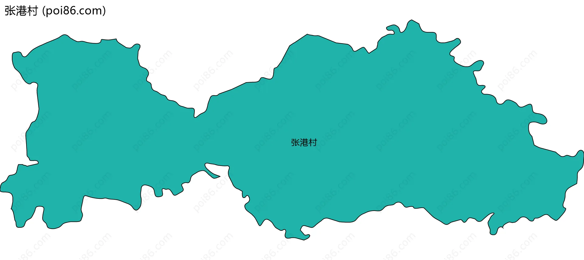 张港村边界地图