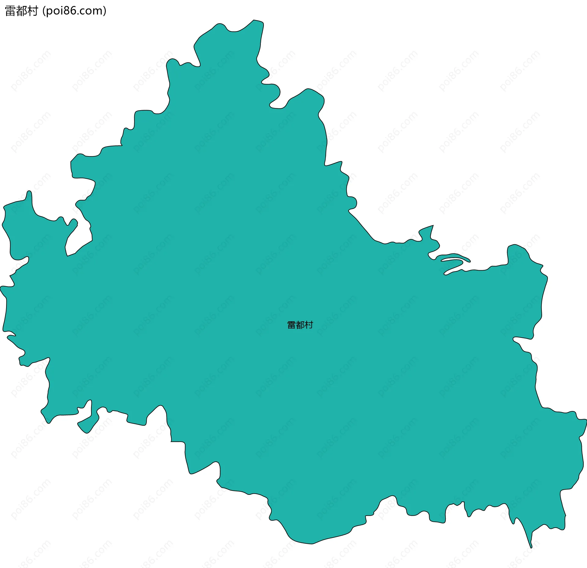 雷都村边界地图