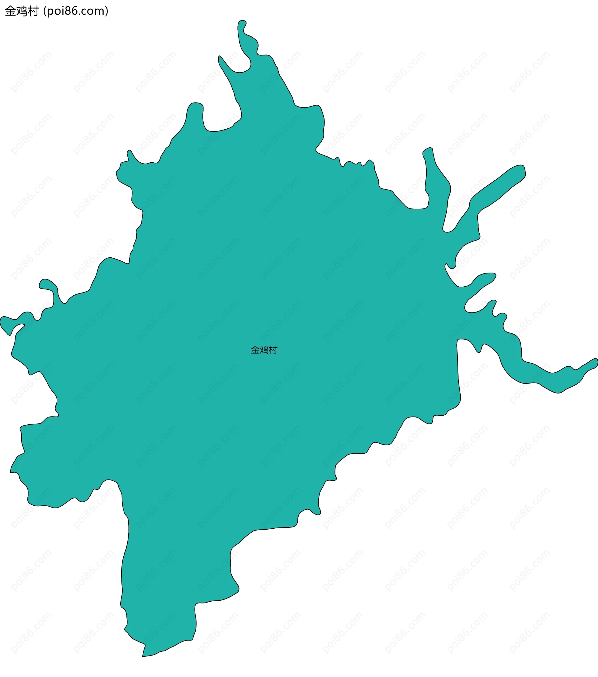 金鸡村边界地图