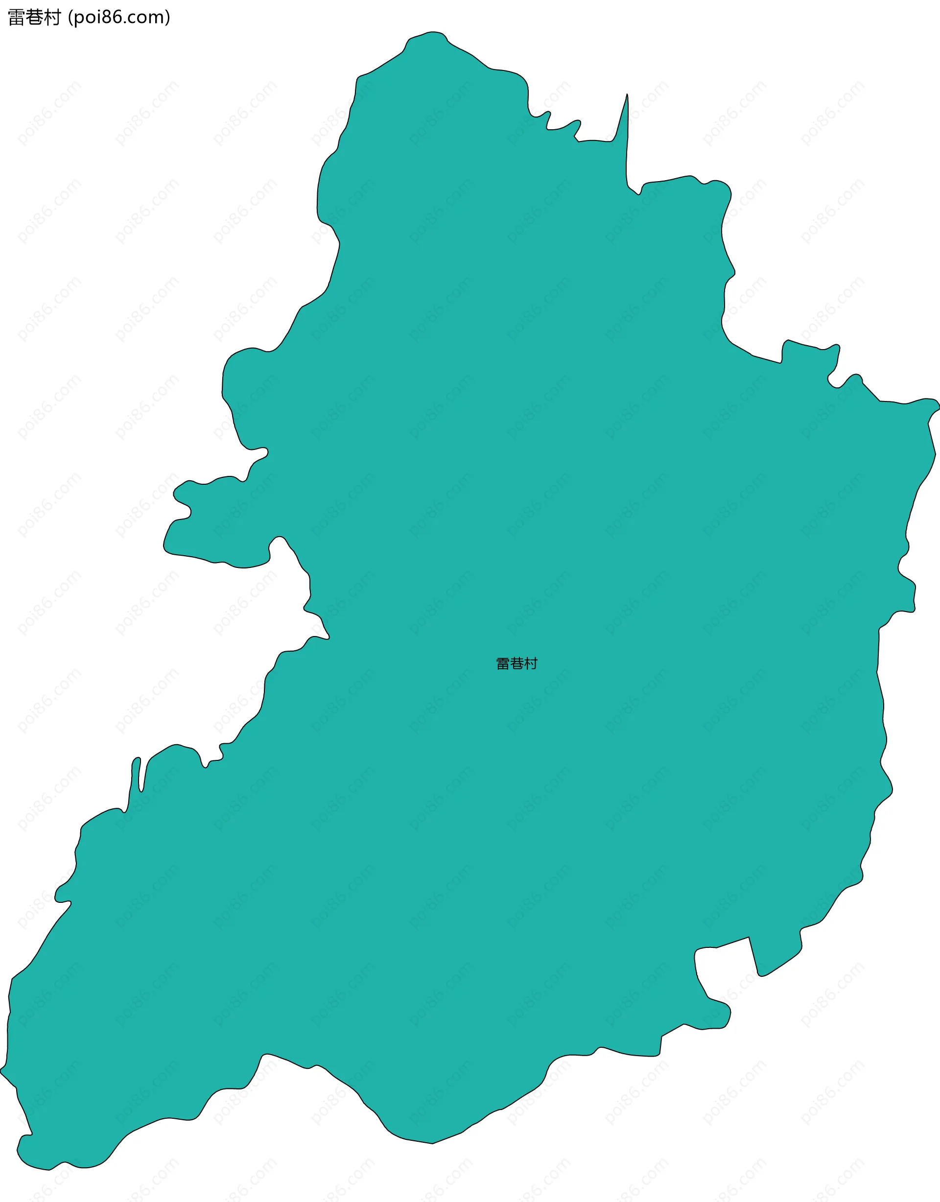 雷巷村边界地图