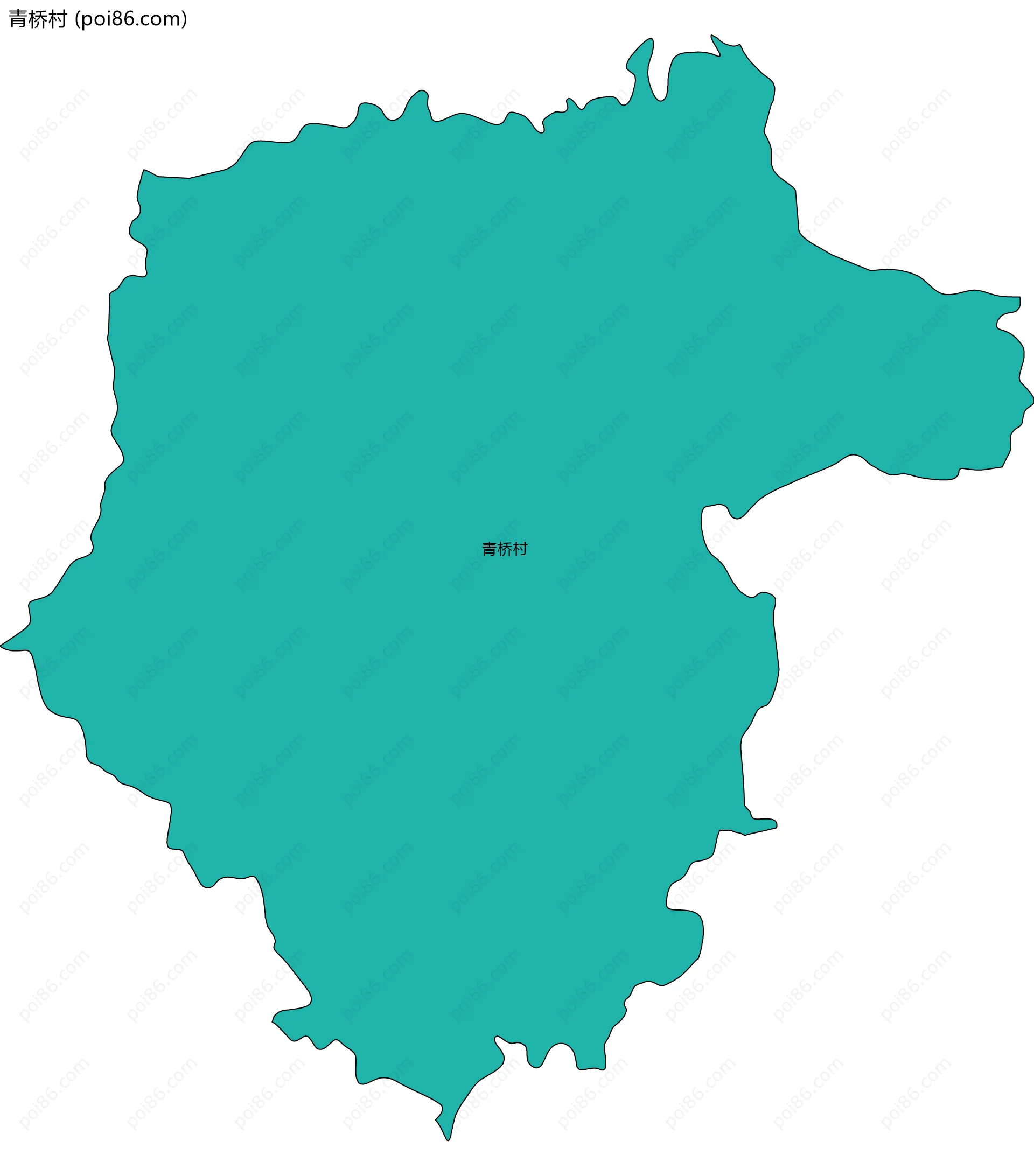 青桥村边界地图