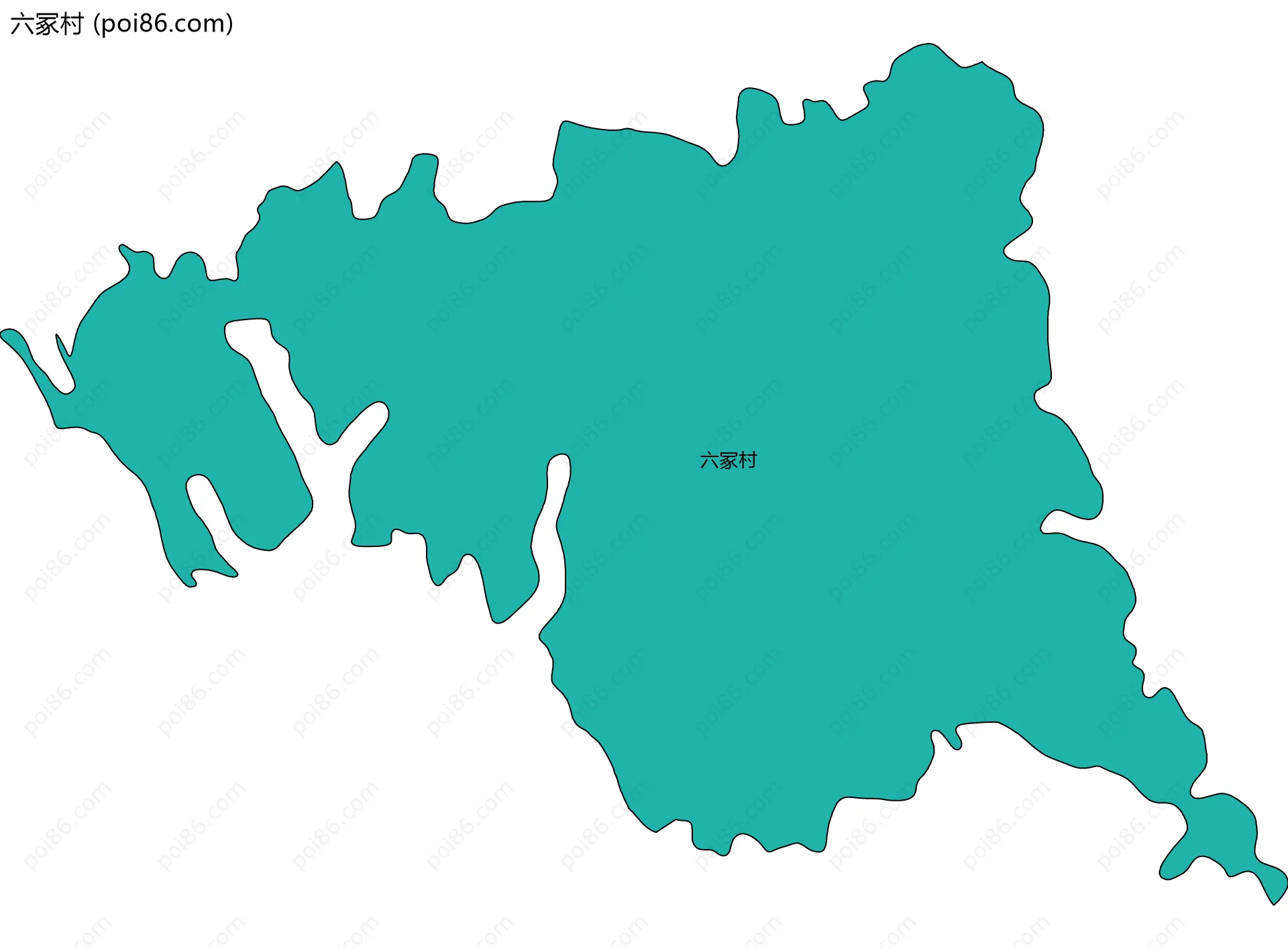 六冢村边界地图