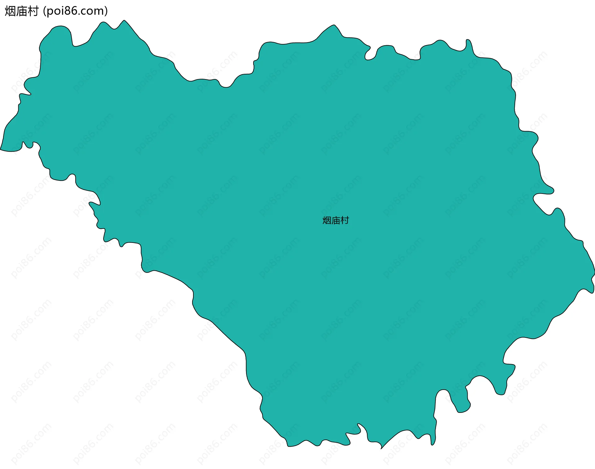 烟庙村边界地图