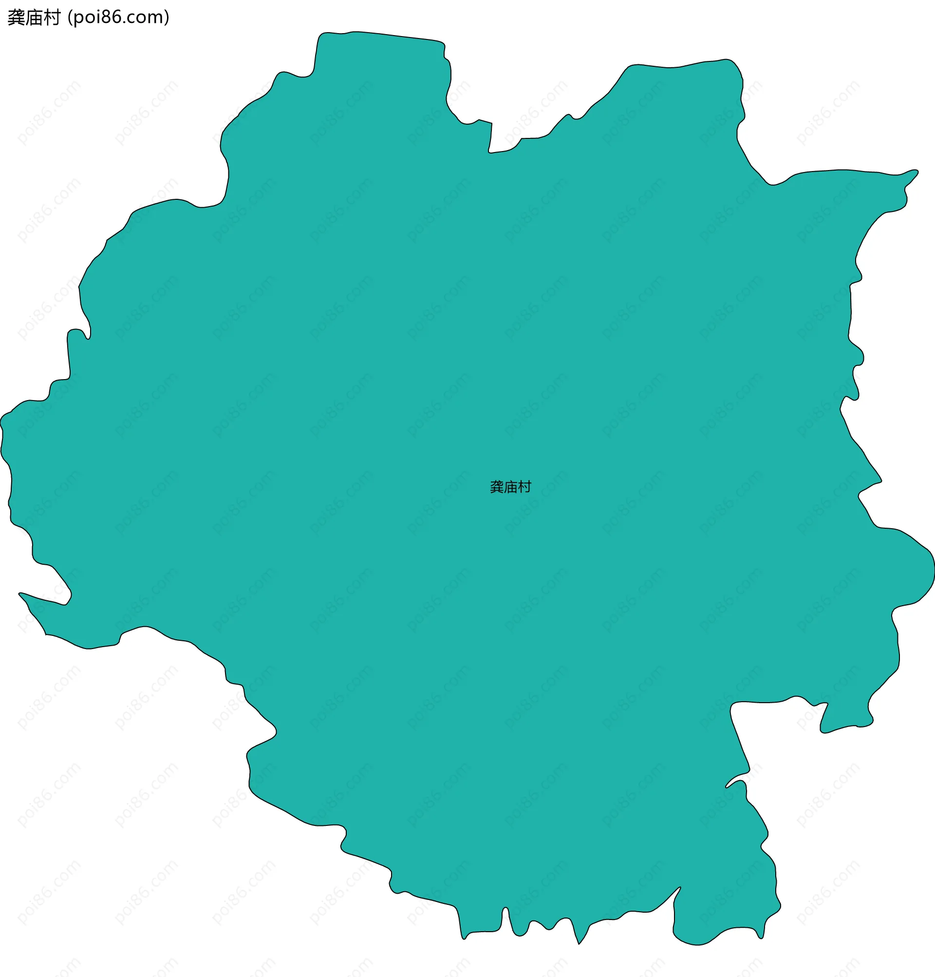 龚庙村边界地图