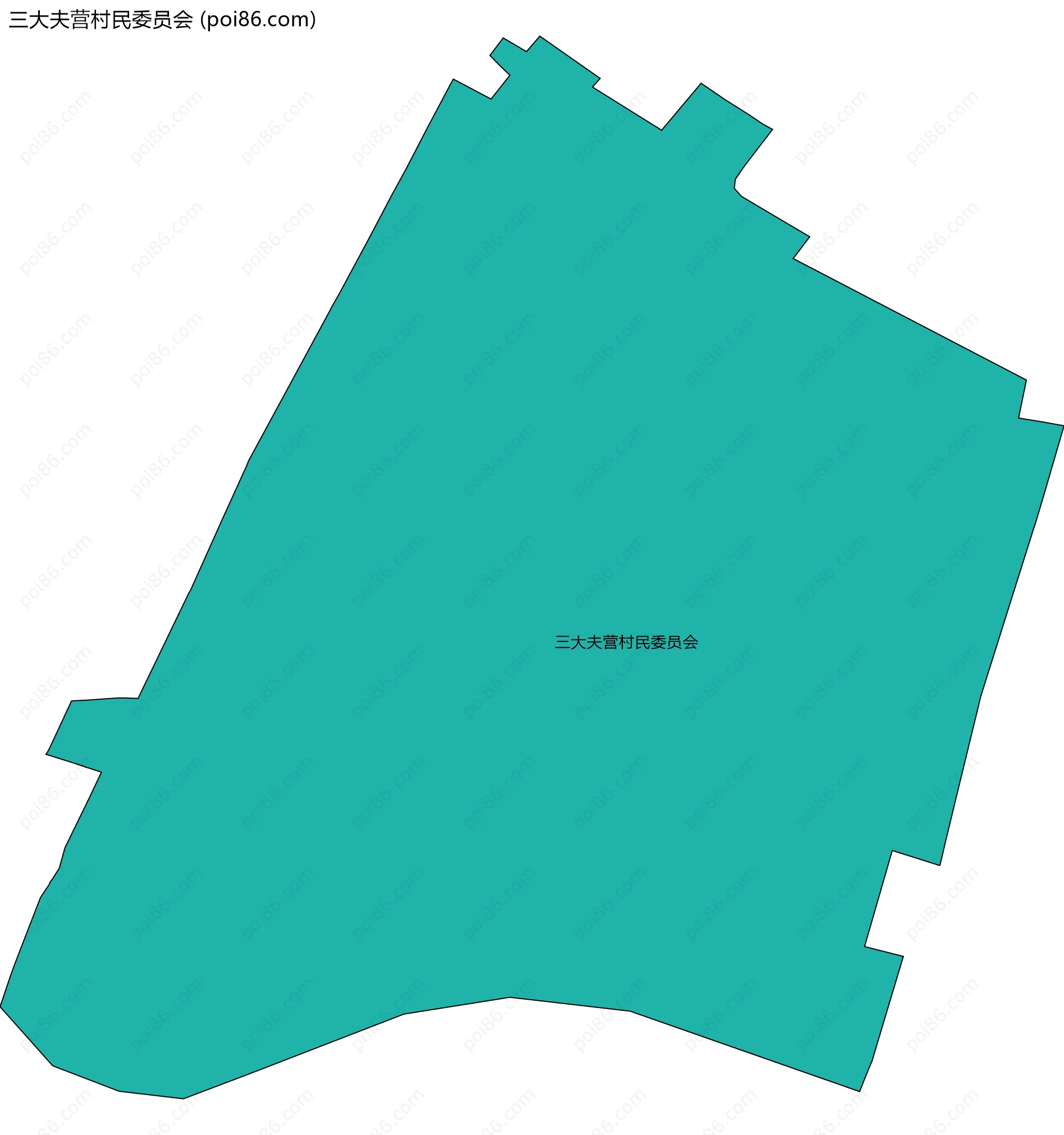 三大夫营村民委员会边界地图