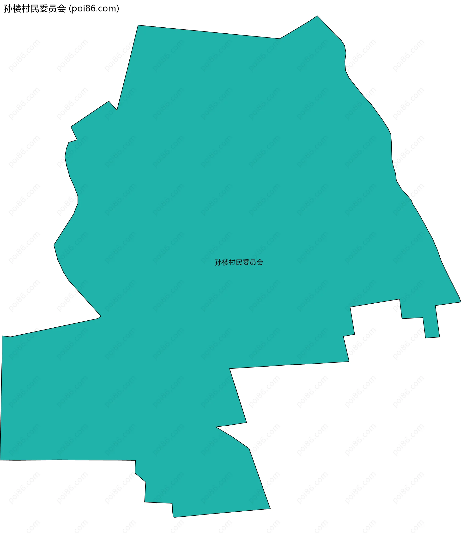 孙楼村民委员会边界地图