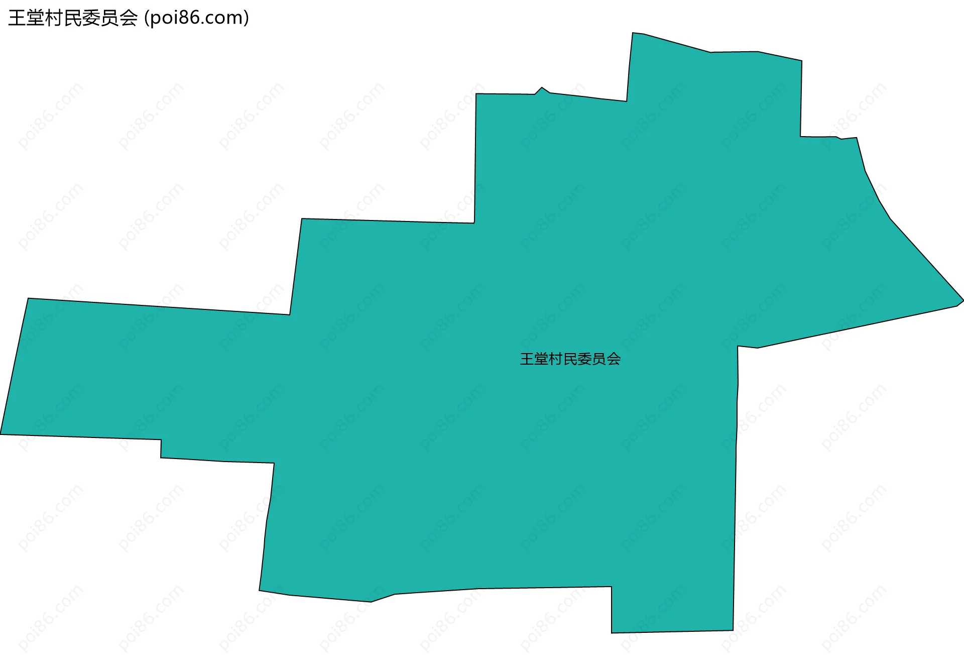 王堂村民委员会边界地图