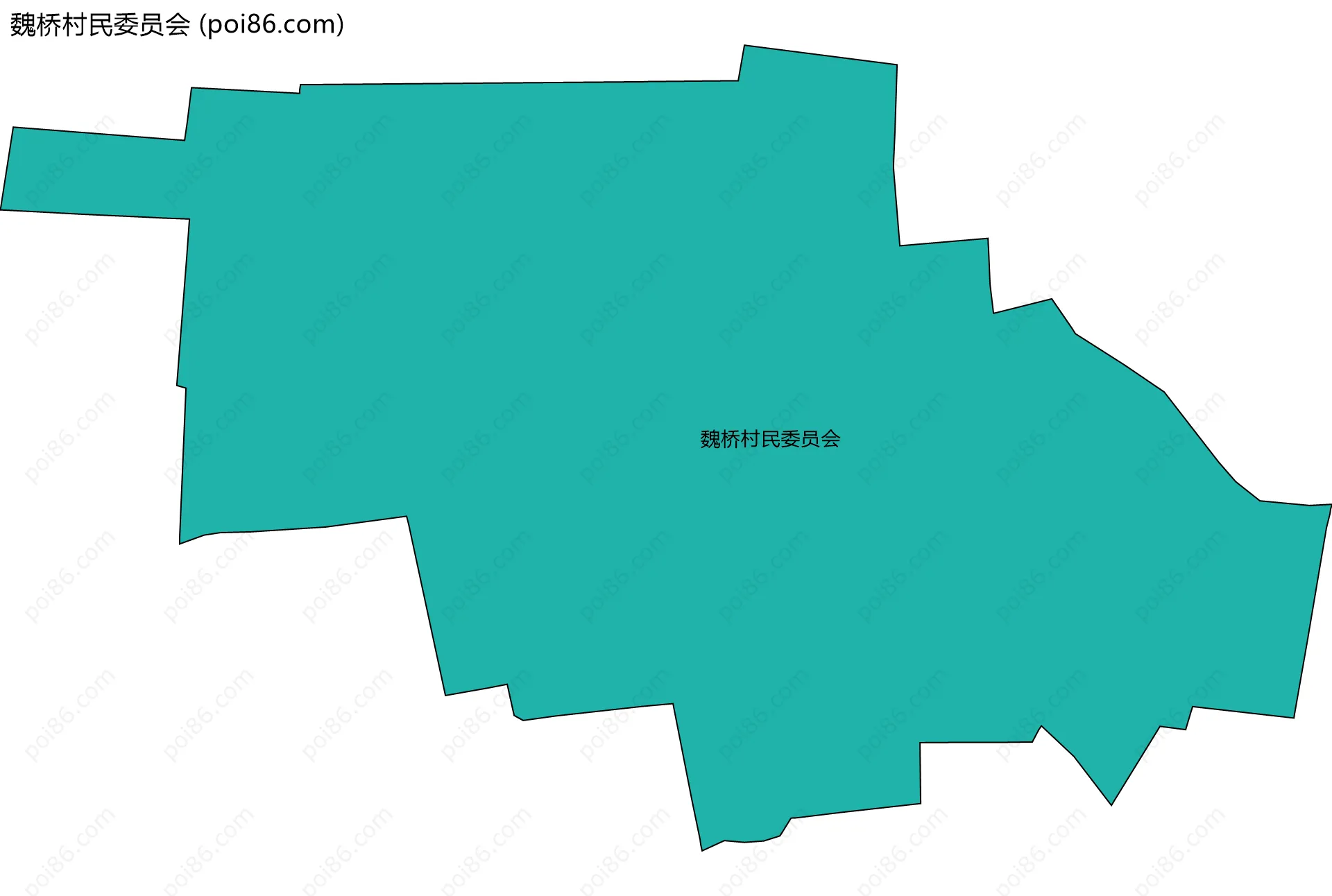 魏桥村民委员会边界地图