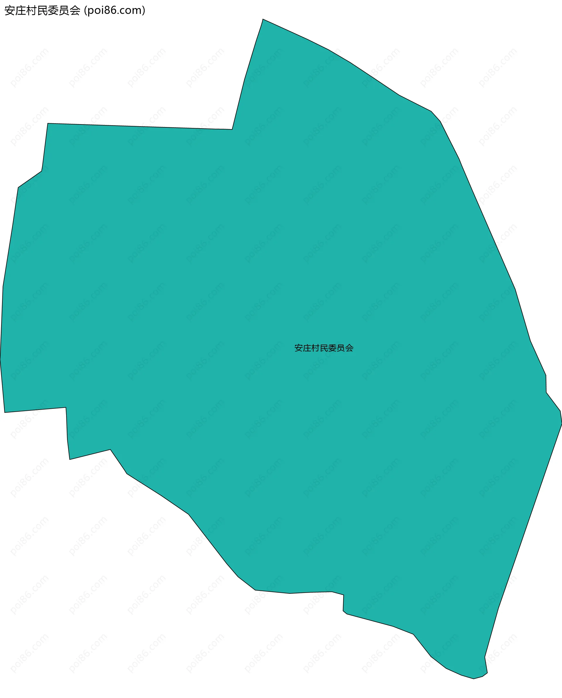 安庄村民委员会边界地图