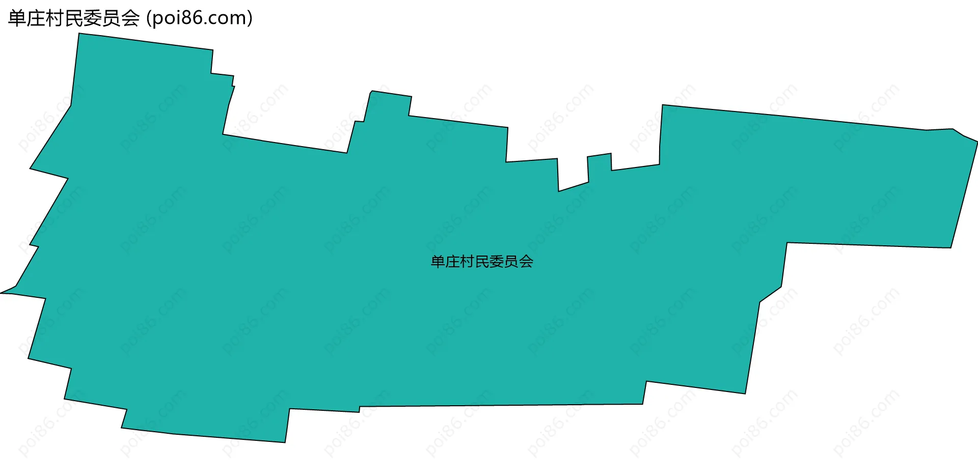 单庄村民委员会边界地图