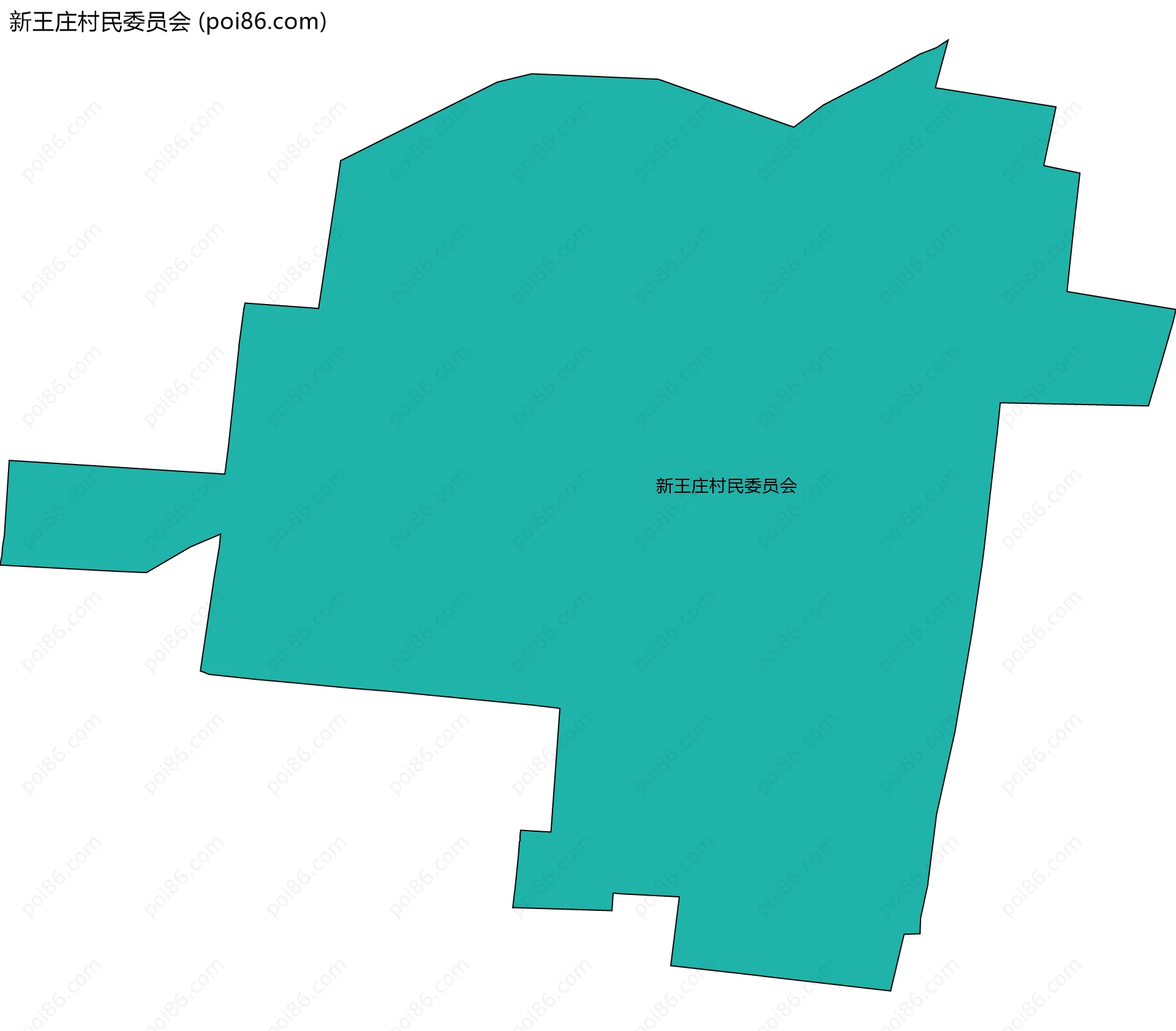新王庄村民委员会边界地图