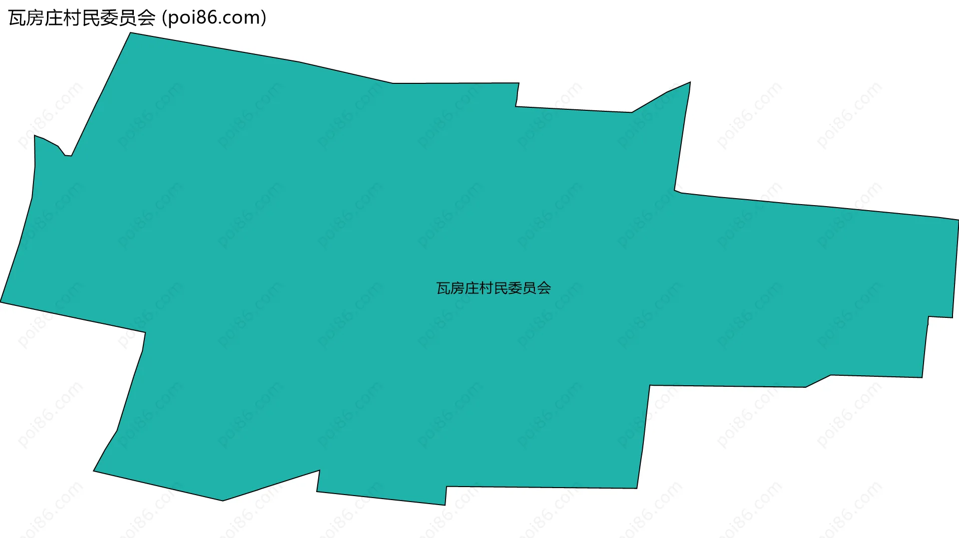 瓦房庄村民委员会边界地图