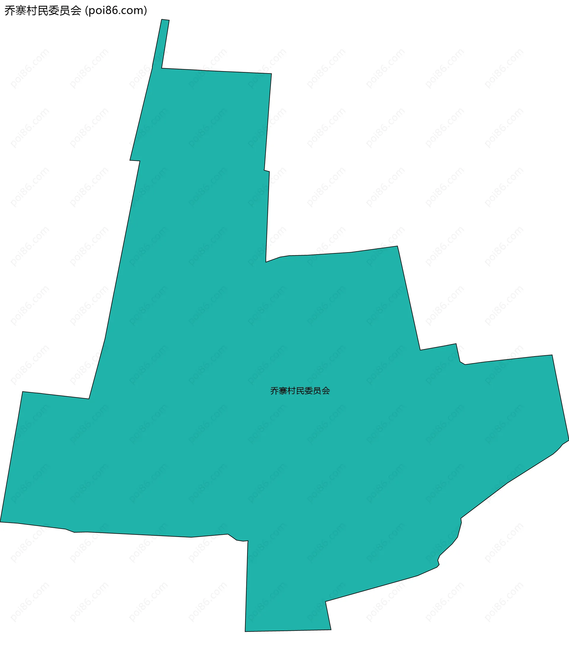 乔寨村民委员会边界地图