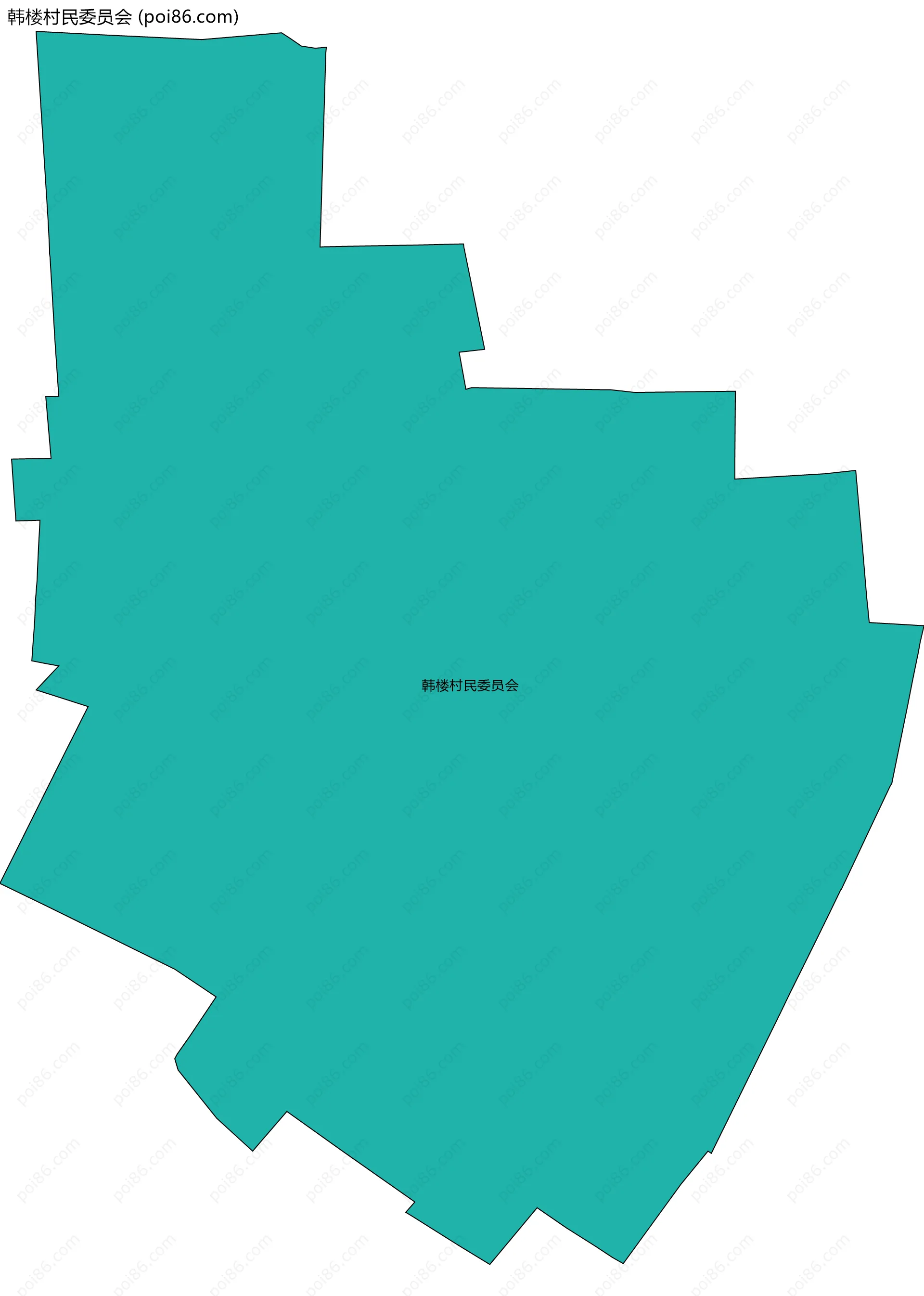 韩楼村民委员会边界地图