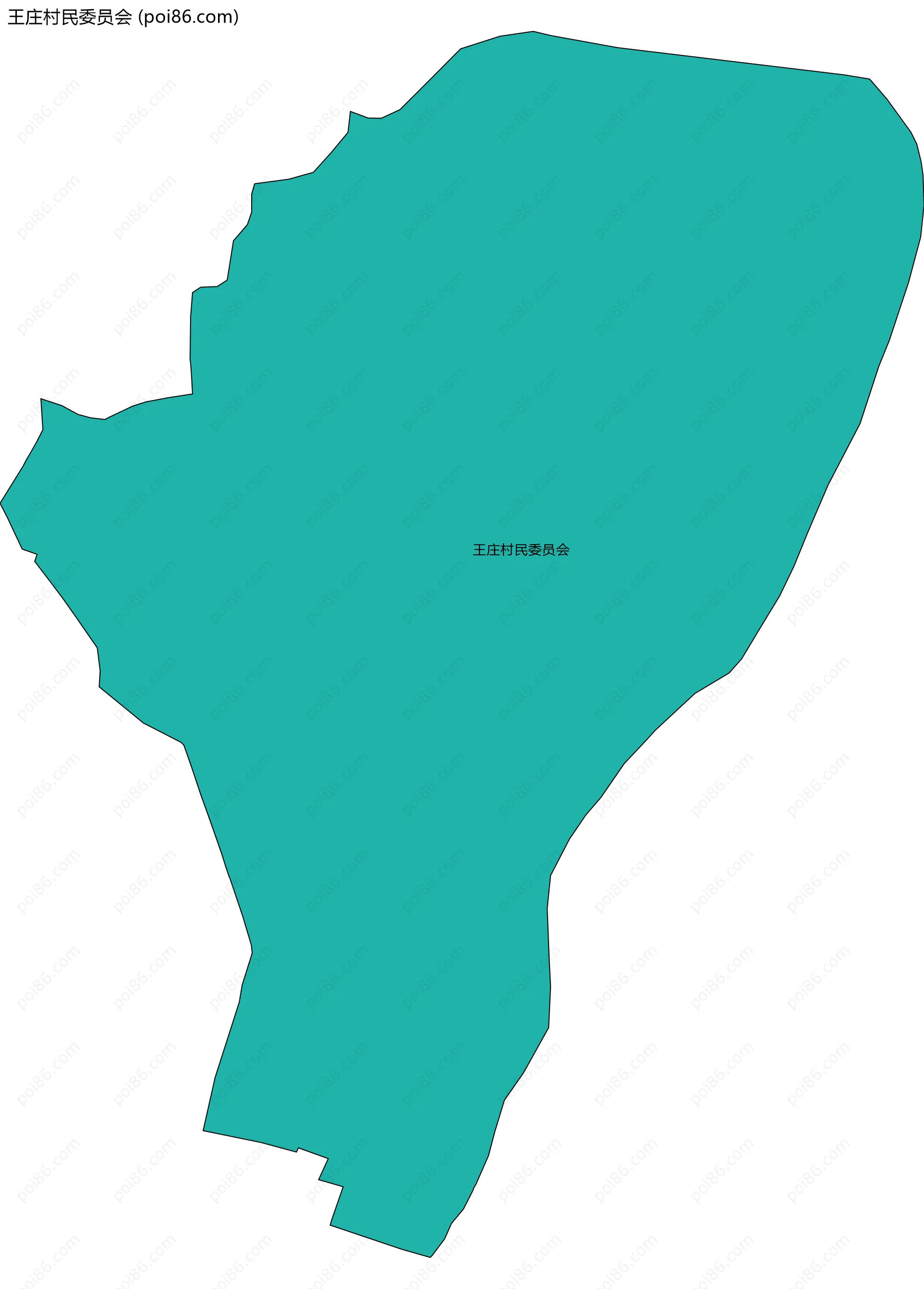 王庄村民委员会边界地图
