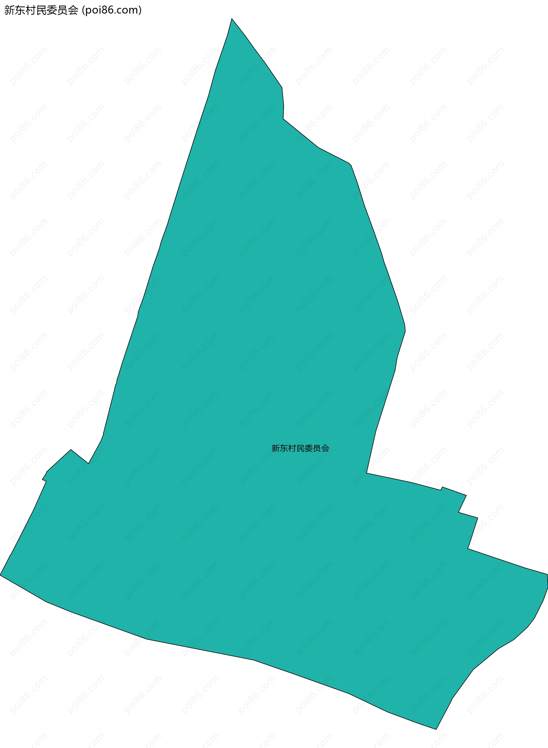 新东村民委员会边界地图