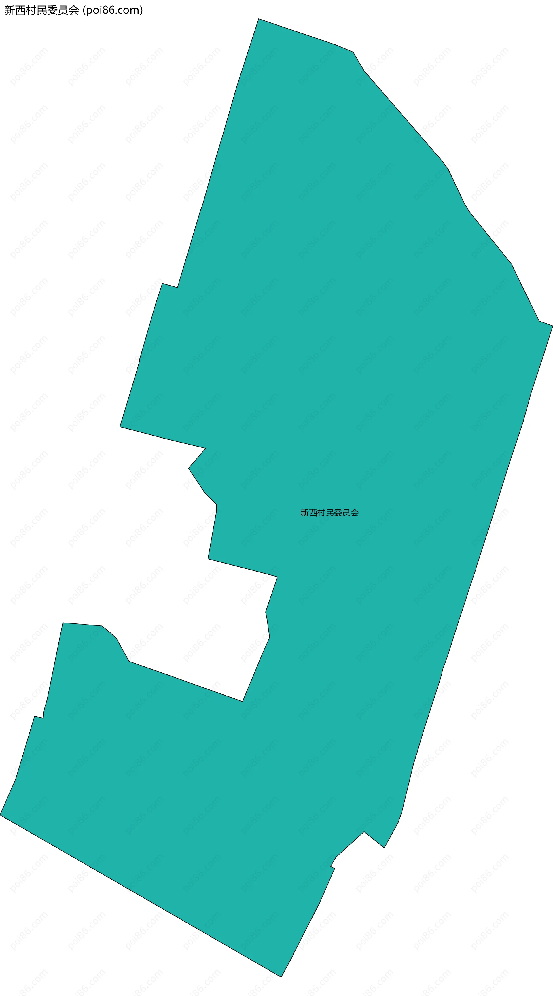 新西村民委员会边界地图