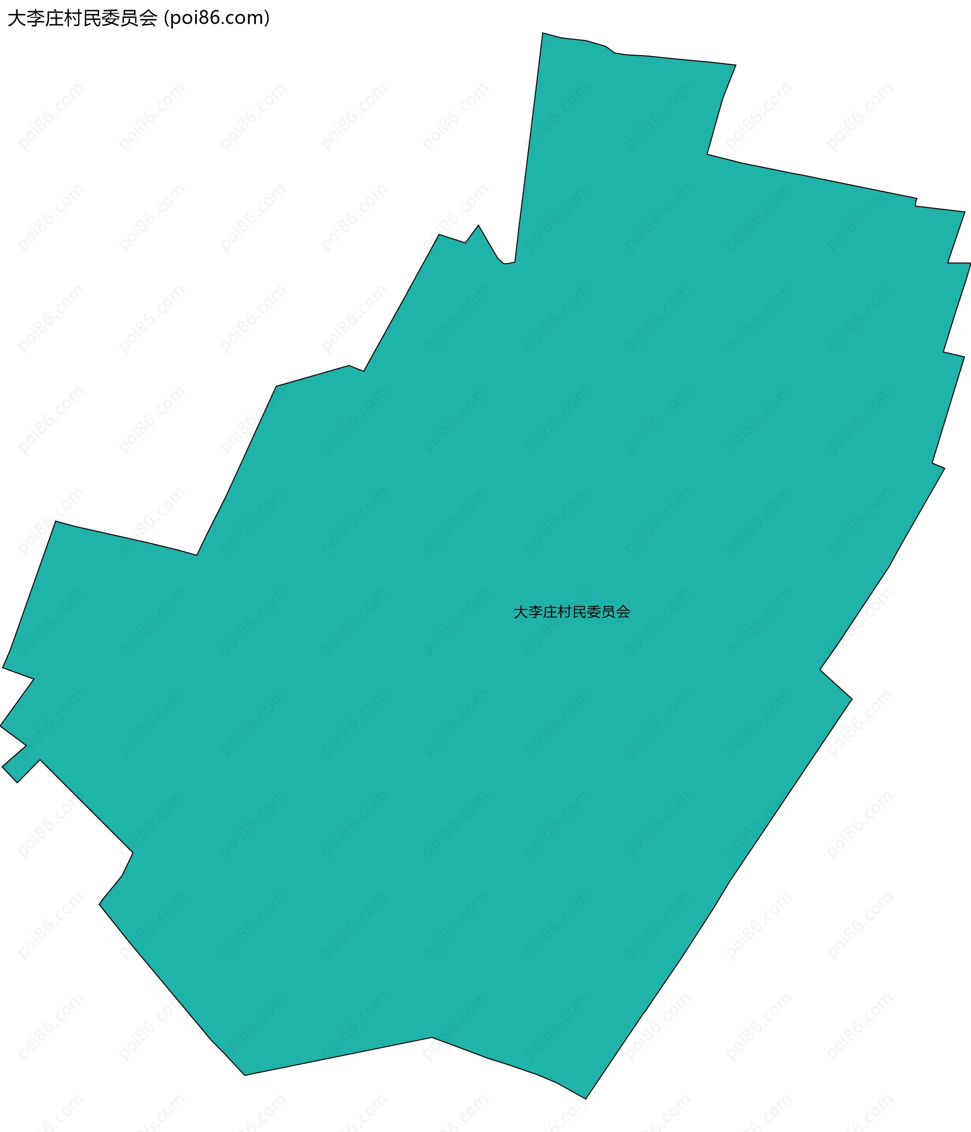 大李庄村民委员会边界地图