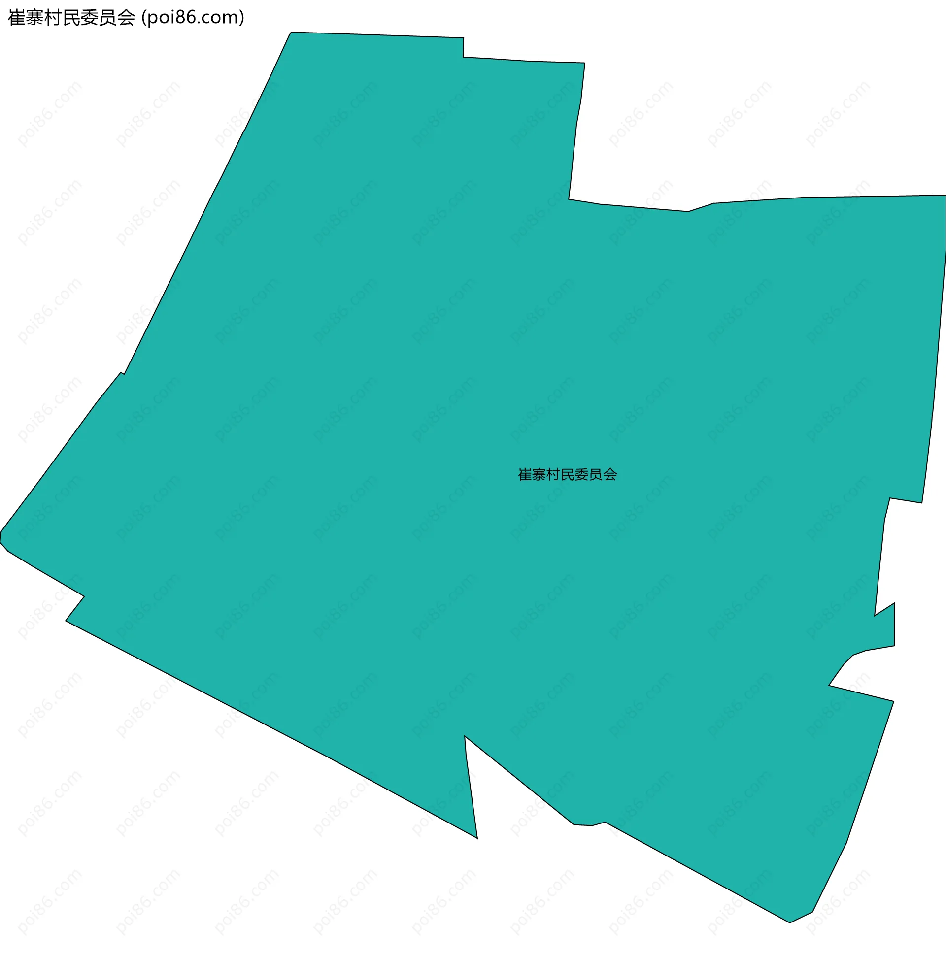 崔寨村民委员会边界地图