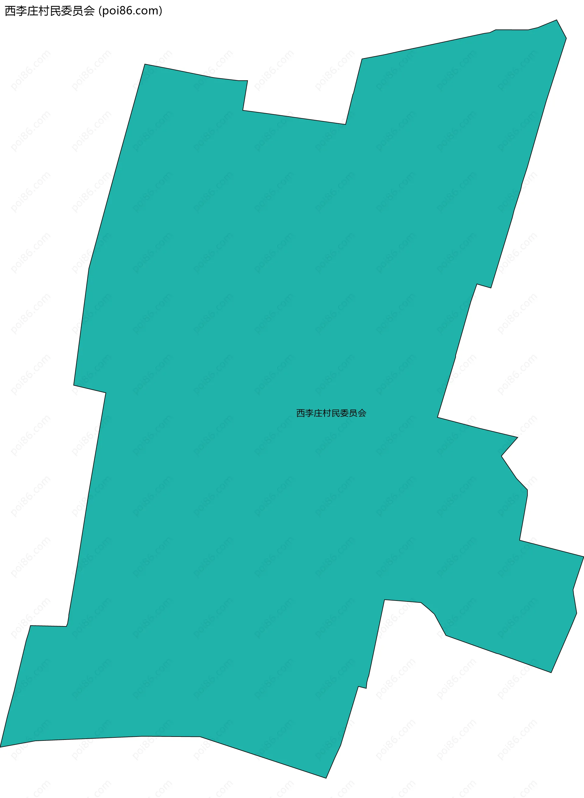 西李庄村民委员会边界地图