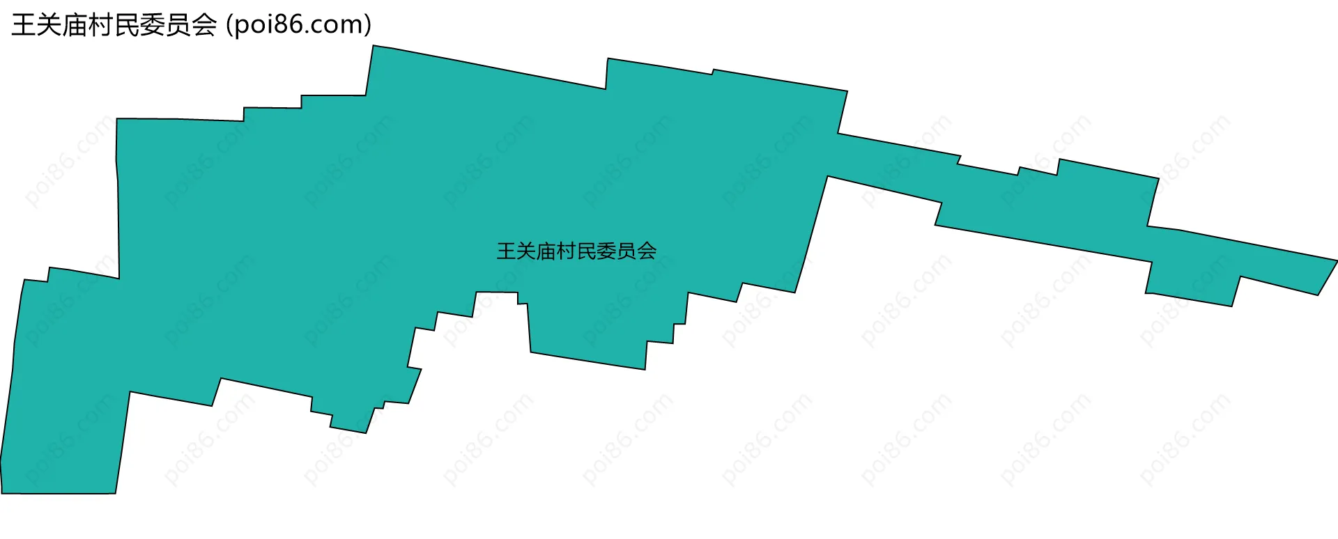 王关庙村民委员会边界地图