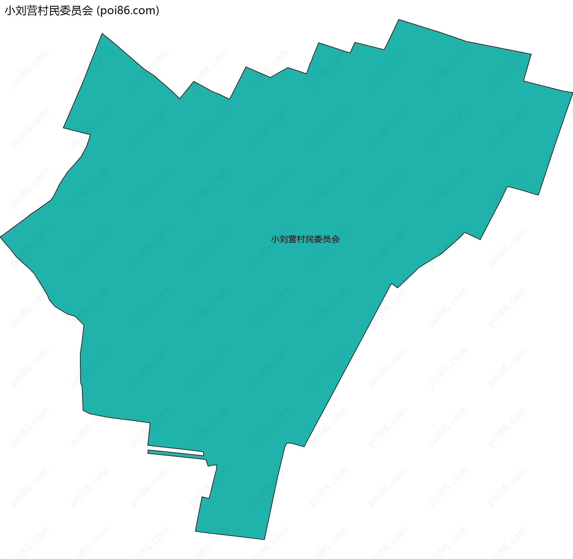 小刘营村民委员会边界地图