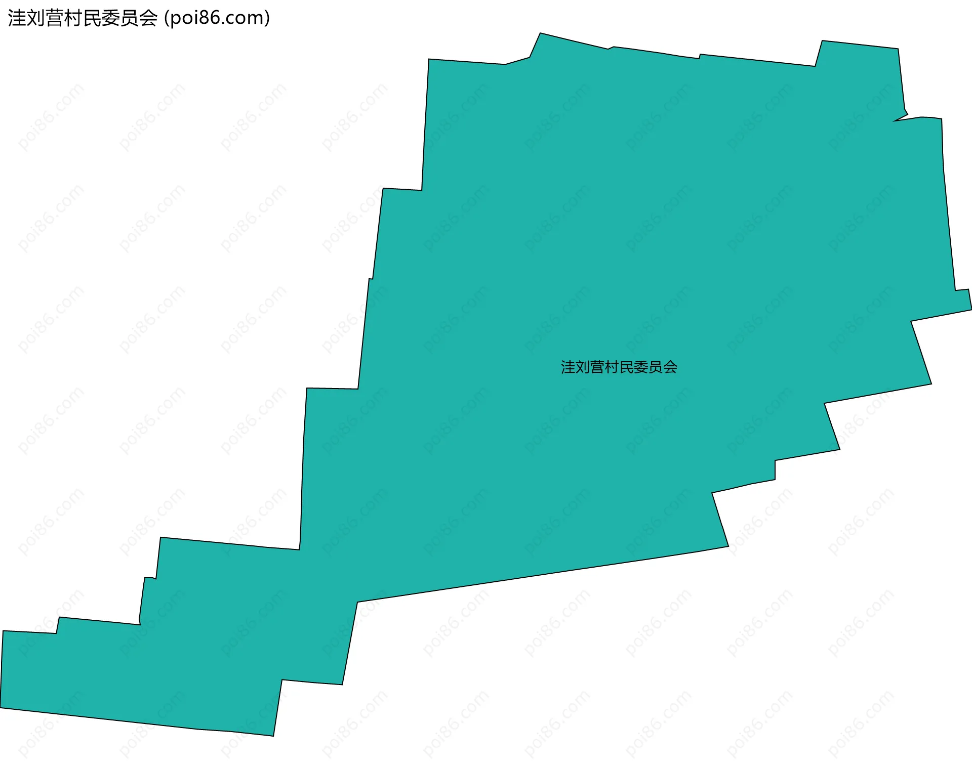 洼刘营村民委员会边界地图