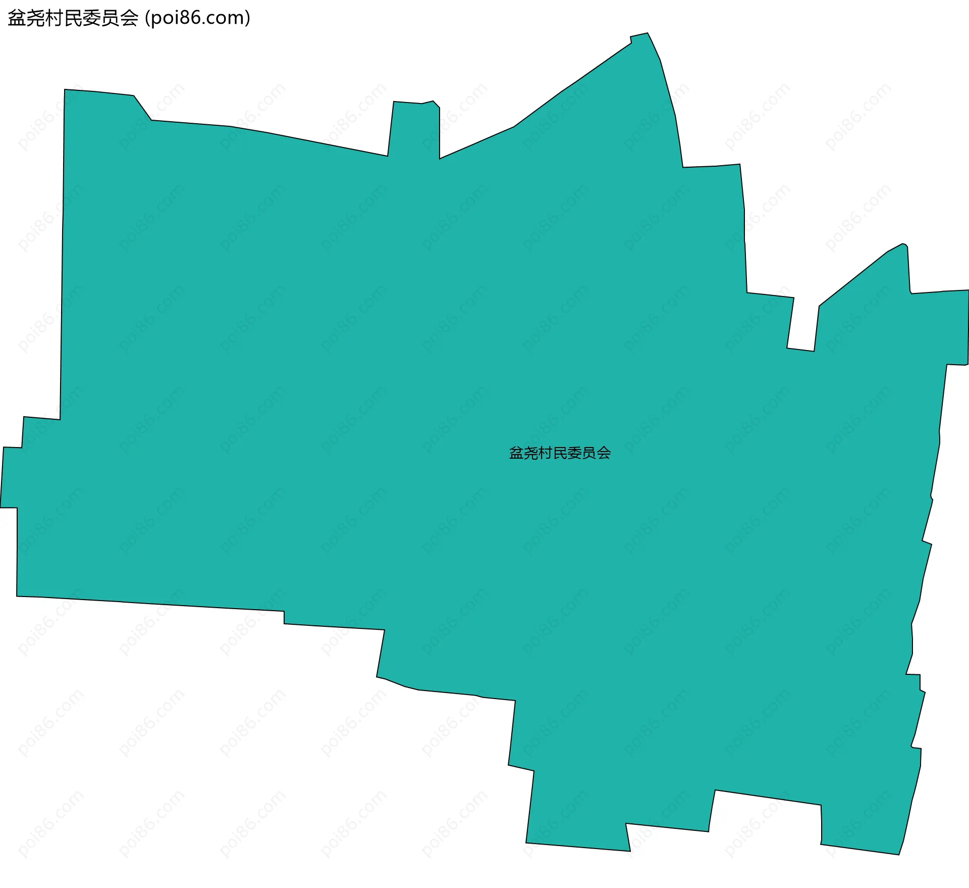 盆尧村民委员会边界地图