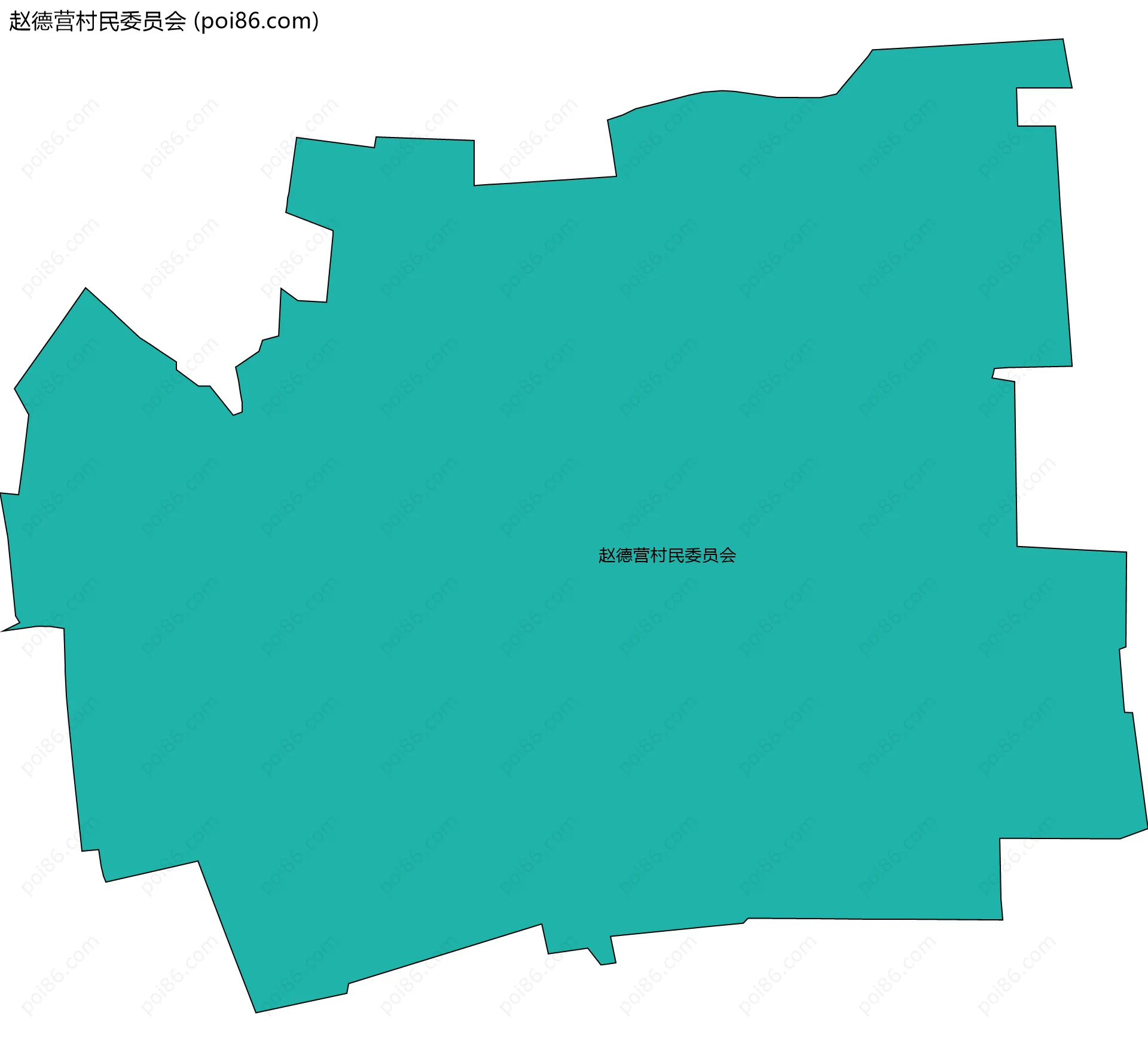 赵德营村民委员会边界地图